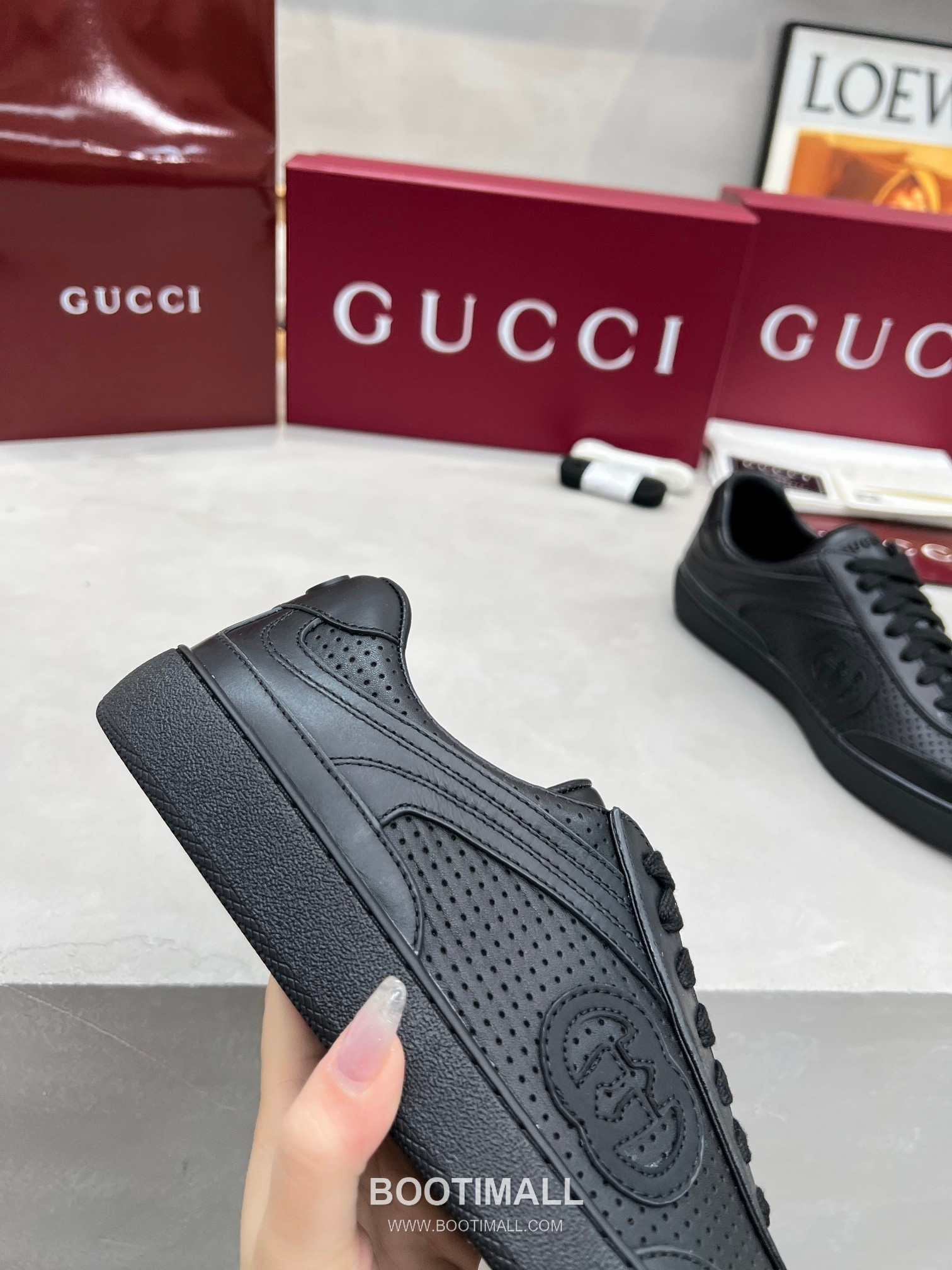 Gucci German Trainer Calfskin Leather Mesh Low Sneakers with Embossed Logo TPU Sole Detail 구찌 저먼 트레이너 카프스킨 레더 메쉬 로우 스니커즈 엠보싱 로고 TPU 솔 디테일 3cm 6