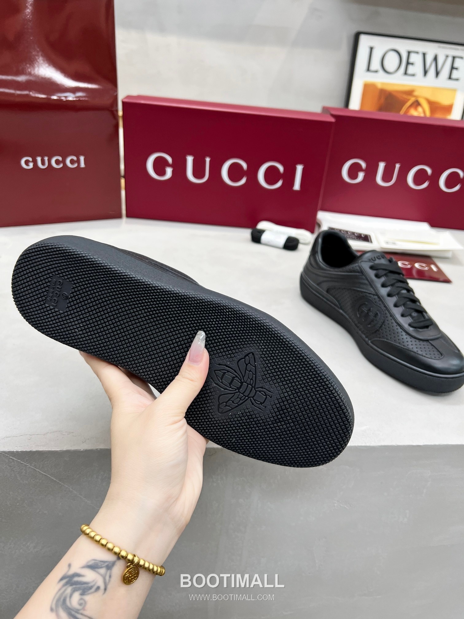 Gucci German Trainer Calfskin Leather Mesh Low Sneakers with Embossed Logo TPU Sole Detail 구찌 저먼 트레이너 카프스킨 레더 메쉬 로우 스니커즈 엠보싱 로고 TPU 솔 디테일 3cm 9
