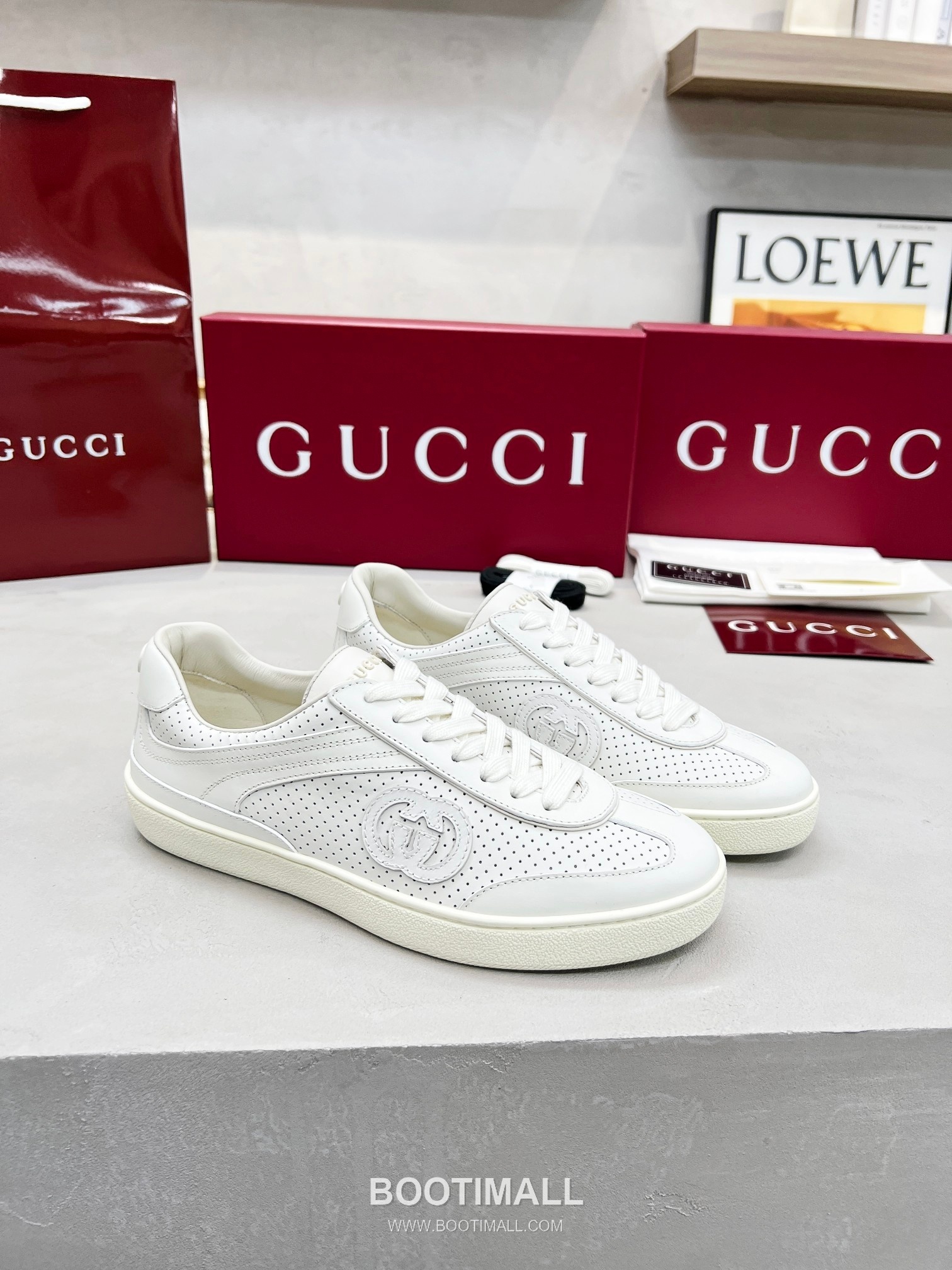 Gucci German Trainer Calfskin Leather Mesh Low Sneakers with Embossed Logo TPU Sole Detail 구찌 저먼 트레이너 카프스킨 레더 메쉬 로우 스니커즈 엠보싱 로고 TPU 솔 디테일 3cm 2