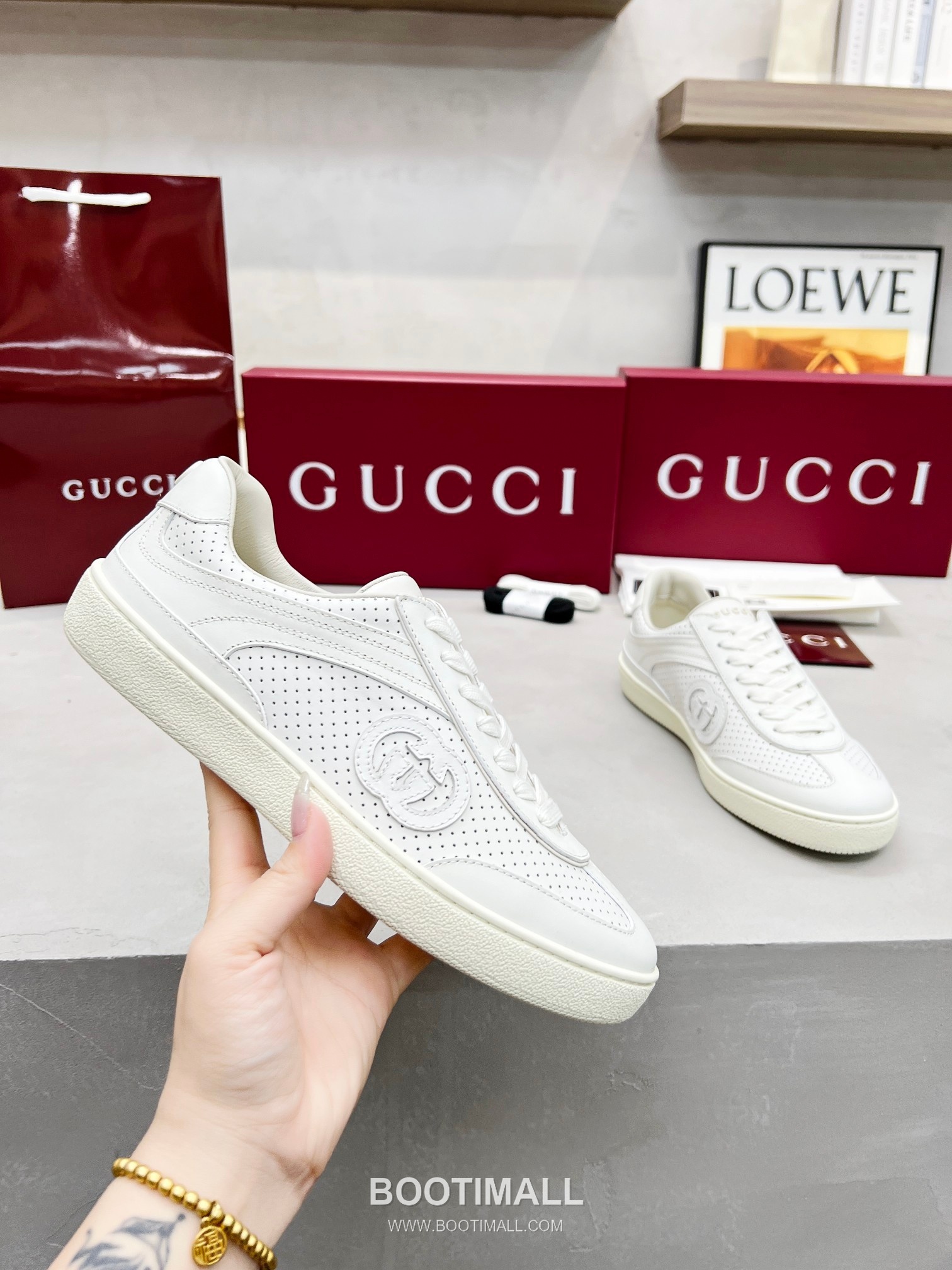 Gucci German Trainer Calfskin Leather Mesh Low Sneakers with Embossed Logo TPU Sole Detail 구찌 저먼 트레이너 카프스킨 레더 메쉬 로우 스니커즈 엠보싱 로고 TPU 솔 디테일 3cm 4