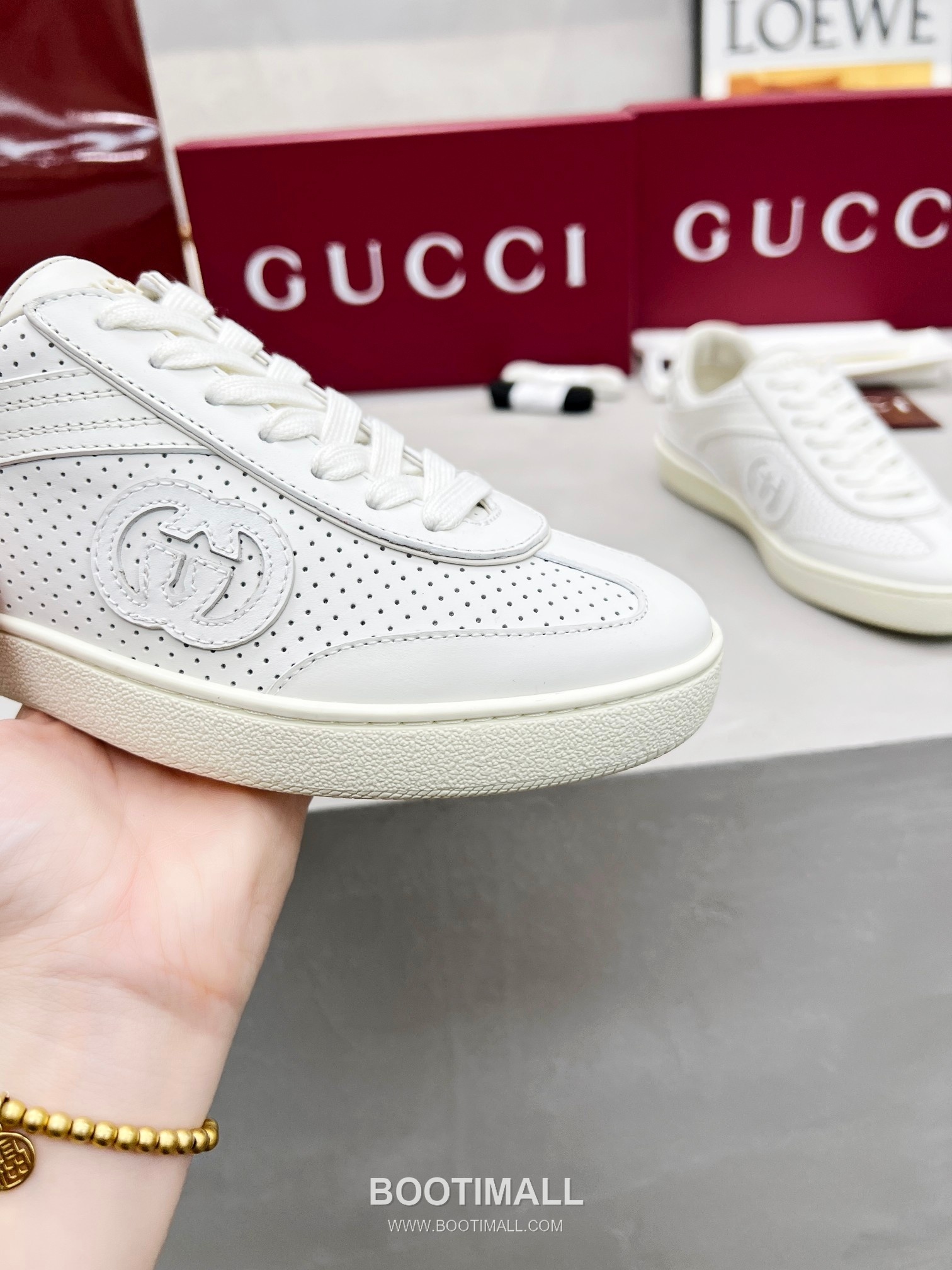 Gucci German Trainer Calfskin Leather Mesh Low Sneakers with Embossed Logo TPU Sole Detail 구찌 저먼 트레이너 카프스킨 레더 메쉬 로우 스니커즈 엠보싱 로고 TPU 솔 디테일 3cm 5