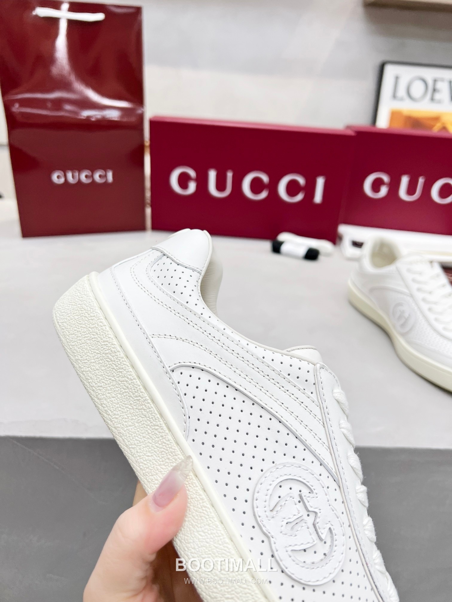 Gucci German Trainer Calfskin Leather Mesh Low Sneakers with Embossed Logo TPU Sole Detail 구찌 저먼 트레이너 카프스킨 레더 메쉬 로우 스니커즈 엠보싱 로고 TPU 솔 디테일 3cm 6