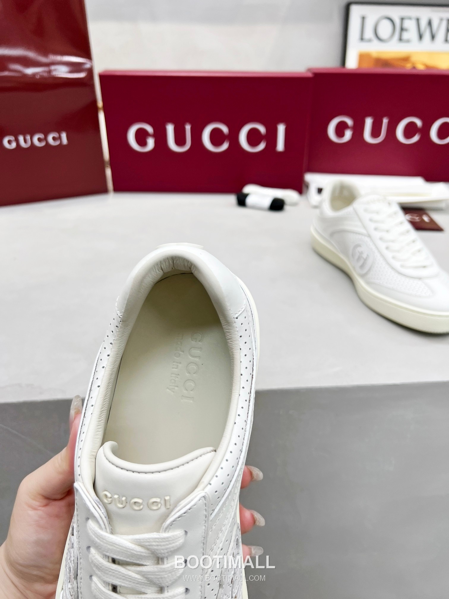 Gucci German Trainer Calfskin Leather Mesh Low Sneakers with Embossed Logo TPU Sole Detail 구찌 저먼 트레이너 카프스킨 레더 메쉬 로우 스니커즈 엠보싱 로고 TPU 솔 디테일 3cm 7
