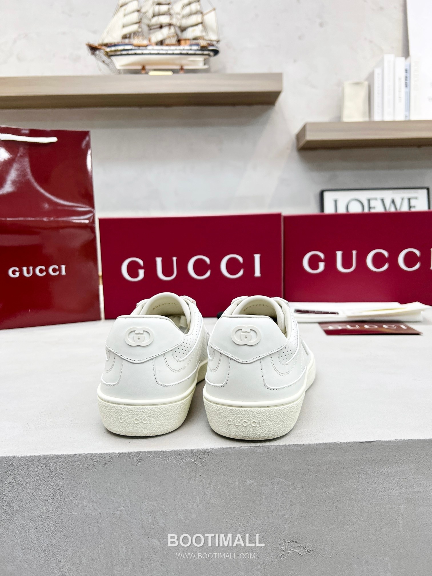 Gucci German Trainer Calfskin Leather Mesh Low Sneakers with Embossed Logo TPU Sole Detail 구찌 저먼 트레이너 카프스킨 레더 메쉬 로우 스니커즈 엠보싱 로고 TPU 솔 디테일 3cm 8