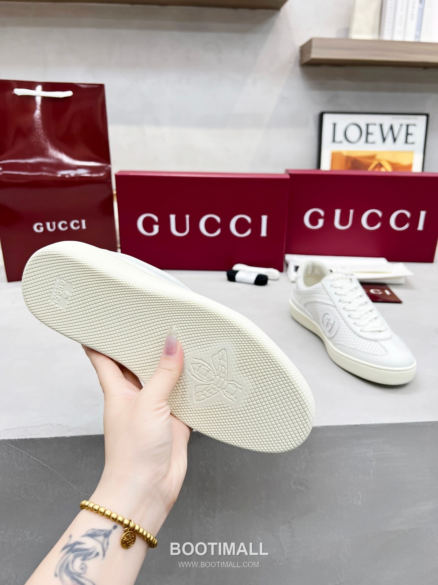 Gucci German Trainer Calfskin Leather Mesh Low Sneakers with Embossed Logo TPU Sole Detail 구찌 저먼 트레이너 카프스킨 레더 메쉬 로우 스니커즈 엠보싱 로고 TPU 솔 디테일 3cm 9