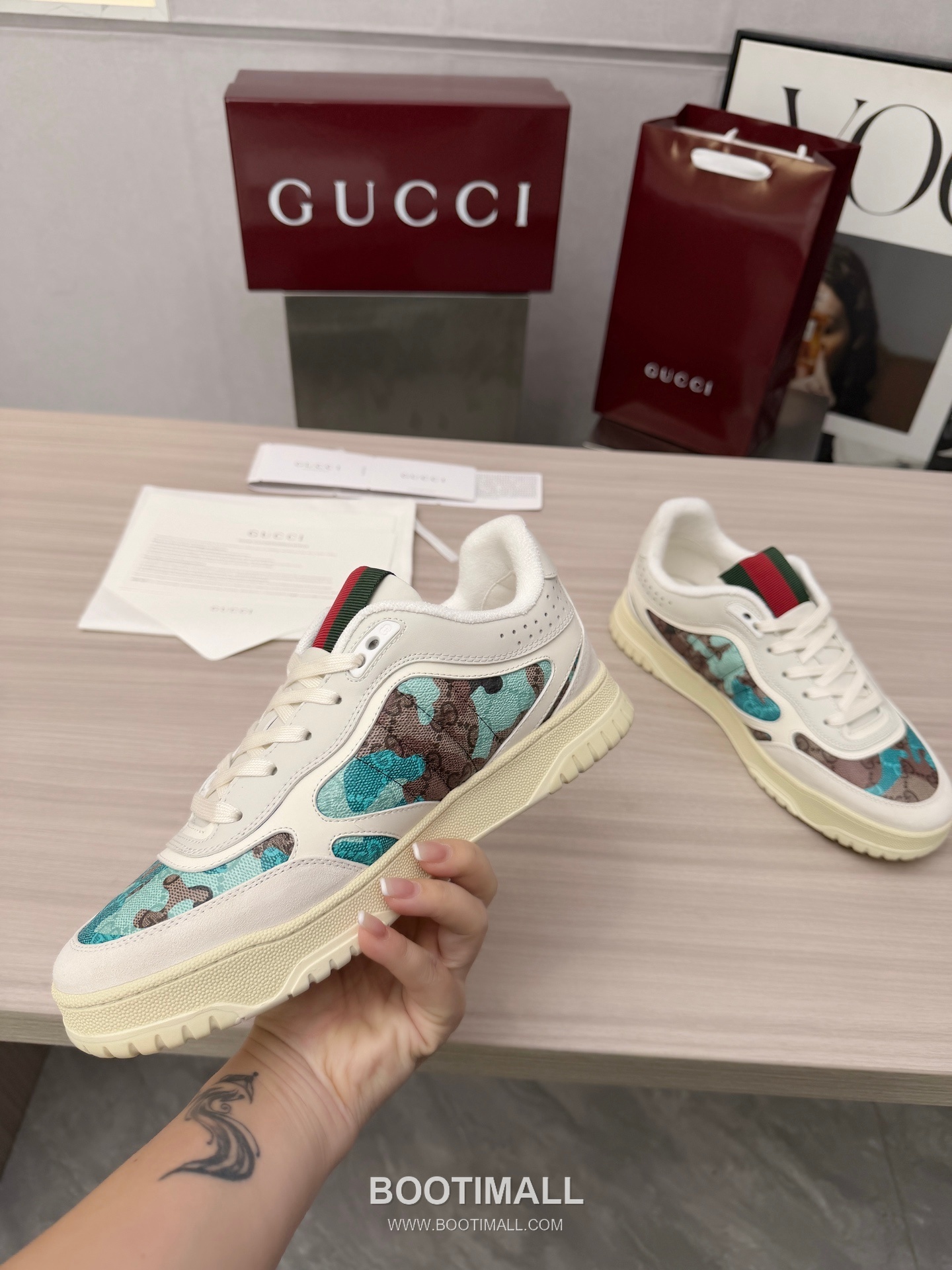 Gucci Double G Calfskin Leather High Low Sneakers with Distressed Cutout Panel TPU Sole Detail 구찌 더블G 카프스킨 레더 하이로우 스니커즈 디스트레스드 컷아웃 패널 TPU 솔 디테일 3cm 6