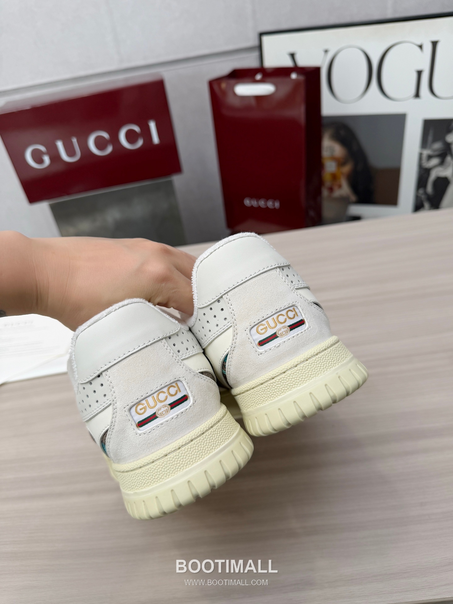 Gucci Double G Calfskin Leather High Low Sneakers with Distressed Cutout Panel TPU Sole Detail 구찌 더블G 카프스킨 레더 하이로우 스니커즈 디스트레스드 컷아웃 패널 TPU 솔 디테일 3cm 8