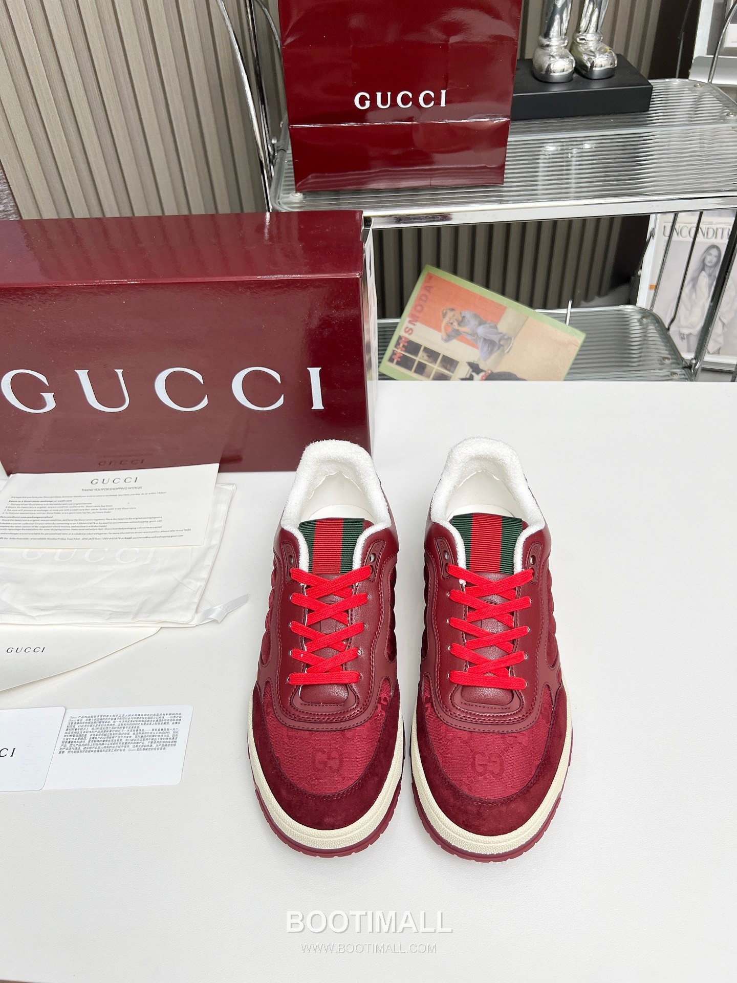 Gucci Double G Calfskin Leather High Low Sneakers with Distressed Cutout Panel TPU Sole Detail 구찌 더블G 카프스킨 레더 하이로우 스니커즈 디스트레스드 컷아웃 패널 TPU 솔 디테일 3cm 2