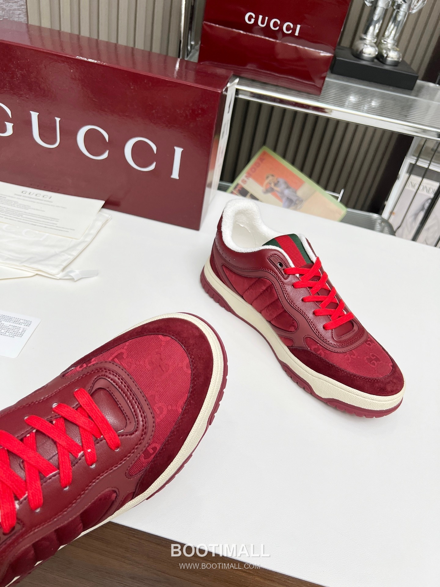 Gucci Double G Calfskin Leather High Low Sneakers with Distressed Cutout Panel TPU Sole Detail 구찌 더블G 카프스킨 레더 하이로우 스니커즈 디스트레스드 컷아웃 패널 TPU 솔 디테일 3cm 8