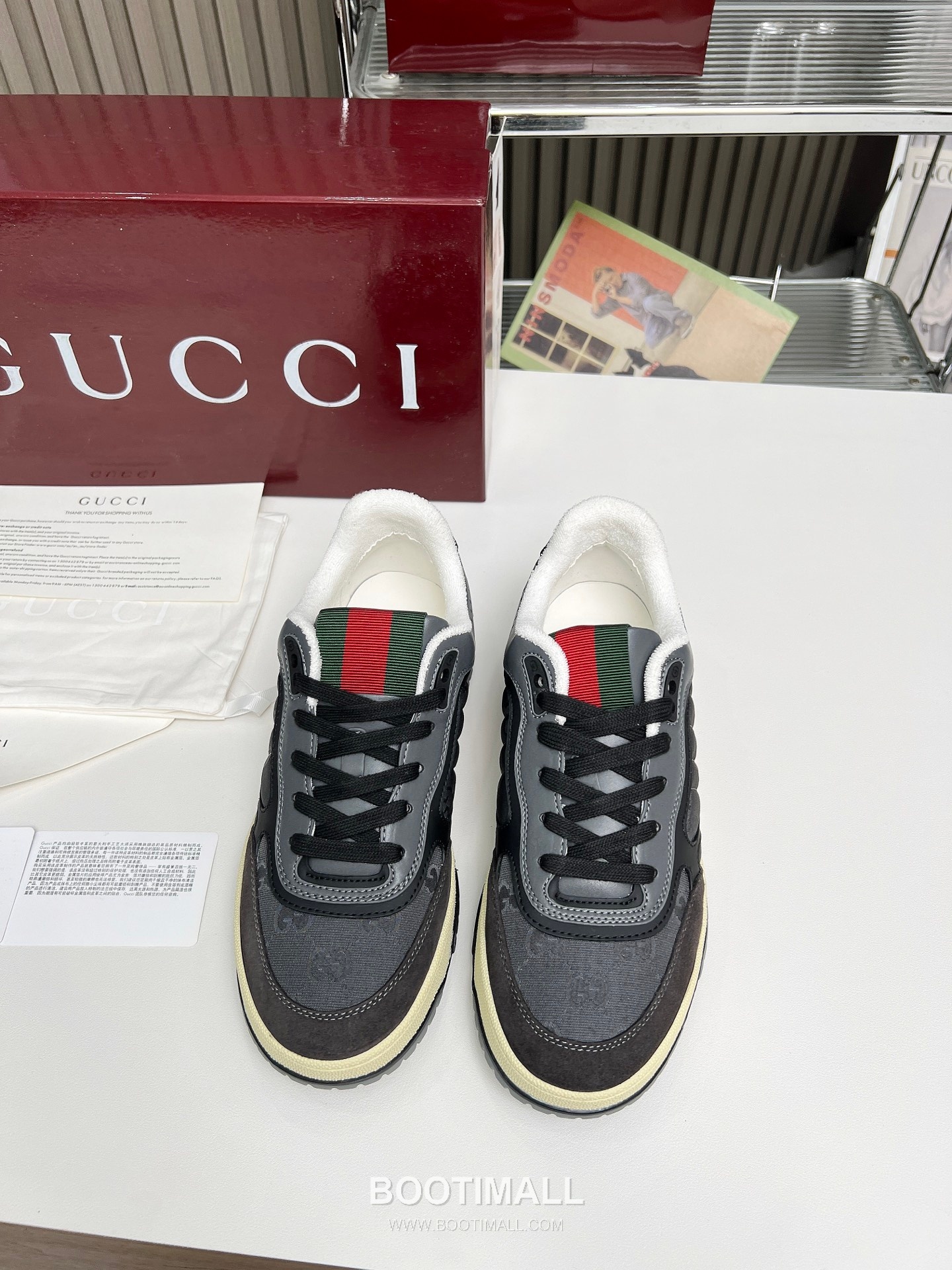 Gucci Double G Calfskin Leather High Low Sneakers with Distressed Cutout Panel TPU Sole Detail 구찌 더블G 카프스킨 레더 하이로우 스니커즈 디스트레스드 컷아웃 패널 TPU 솔 디테일 3cm 2