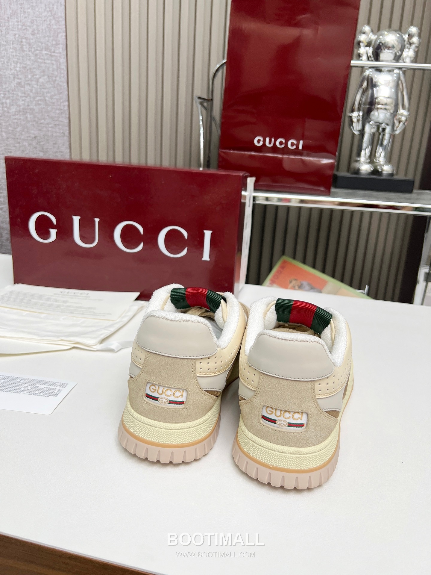 Gucci Double G Calfskin Leather High Low Sneakers with Distressed Cutout Panel TPU Sole Detail 구찌 더블G 카프스킨 레더 하이로우 스니커즈 디스트레스드 컷아웃 패널 TPU 솔 디테일 3cm 4