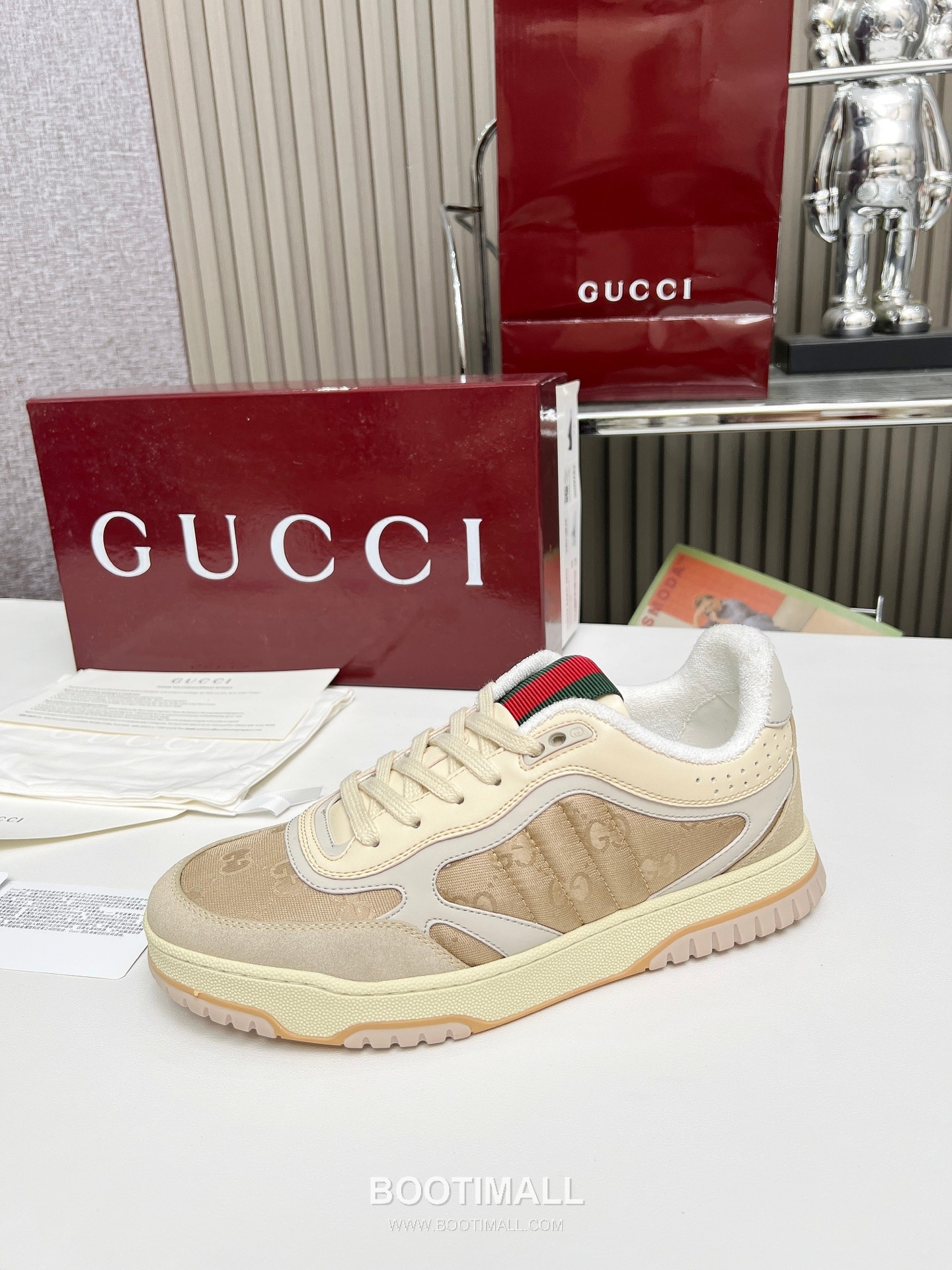 Gucci Double G Calfskin Leather High Low Sneakers with Distressed Cutout Panel TPU Sole Detail 구찌 더블G 카프스킨 레더 하이로우 스니커즈 디스트레스드 컷아웃 패널 TPU 솔 디테일 3cm 8