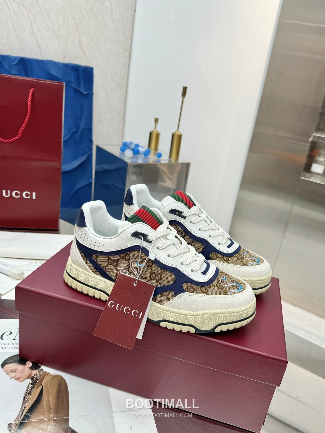 Gucci Double G Calfskin Leather High Low Sneakers with Distressed Cutout Panel TPU Sole Detail 구찌 더블G 카프스킨 레더 하이로우 스니커즈 디스트레스드 컷아웃 패널 TPU 솔 디테일 3cm 1