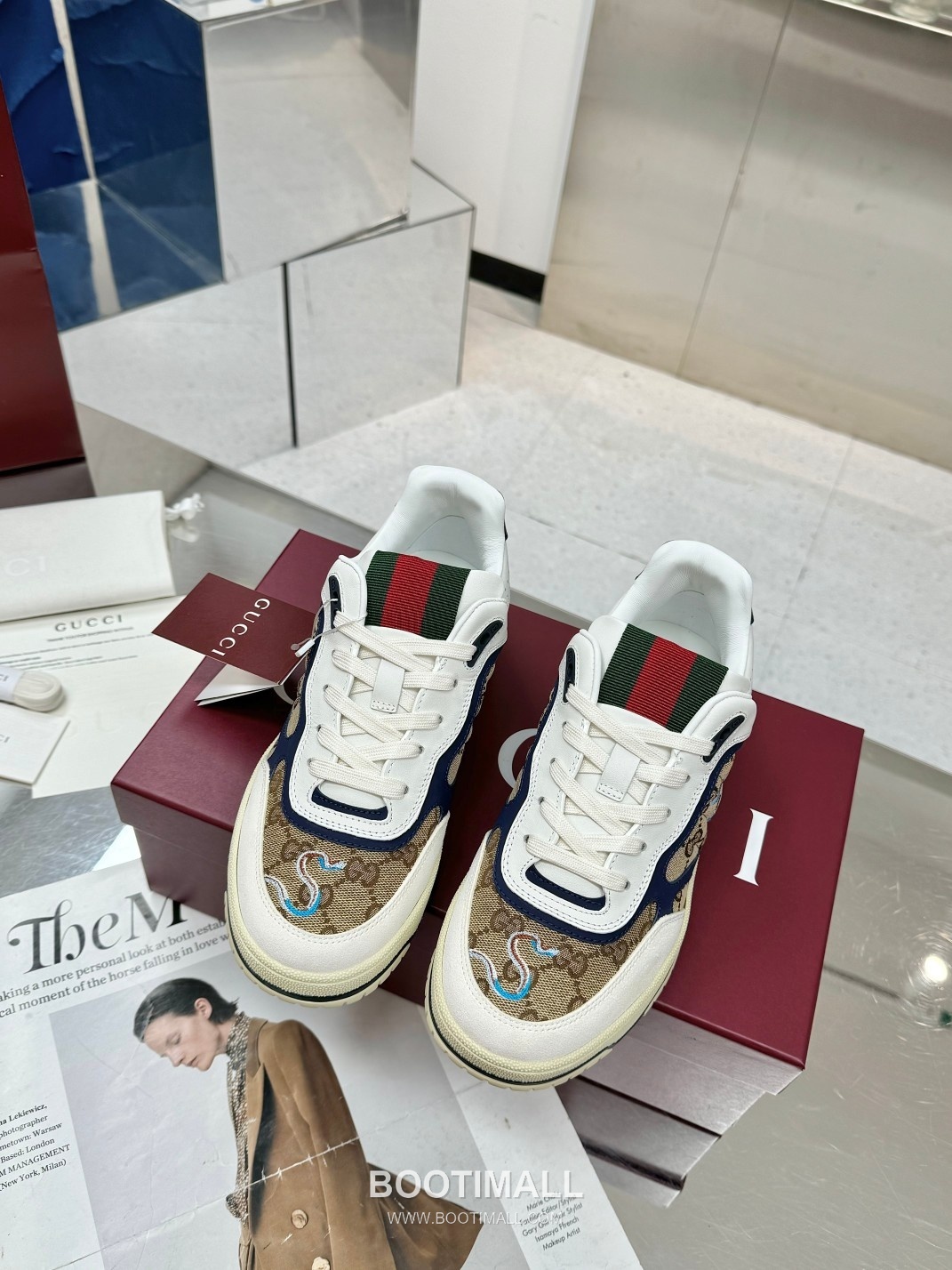 Gucci Double G Calfskin Leather High Low Sneakers with Distressed Cutout Panel TPU Sole Detail 구찌 더블G 카프스킨 레더 하이로우 스니커즈 디스트레스드 컷아웃 패널 TPU 솔 디테일 3cm 4