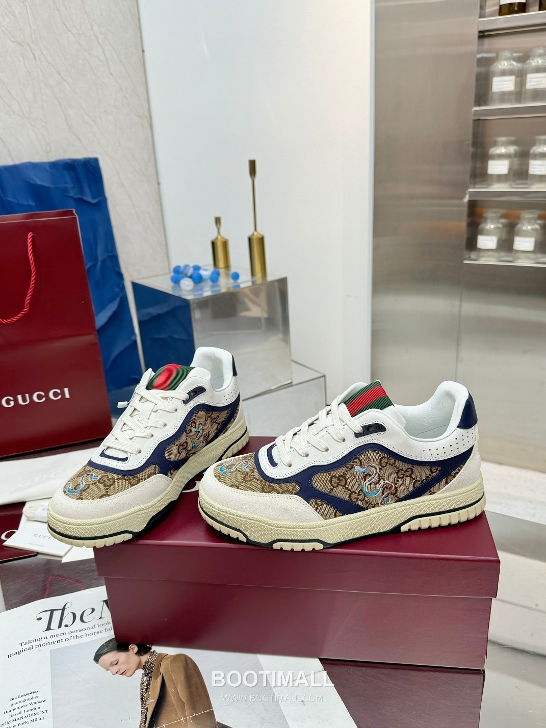 Gucci Double G Calfskin Leather High Low Sneakers with Distressed Cutout Panel TPU Sole Detail 구찌 더블G 카프스킨 레더 하이로우 스니커즈 디스트레스드 컷아웃 패널 TPU 솔 디테일 3cm 6