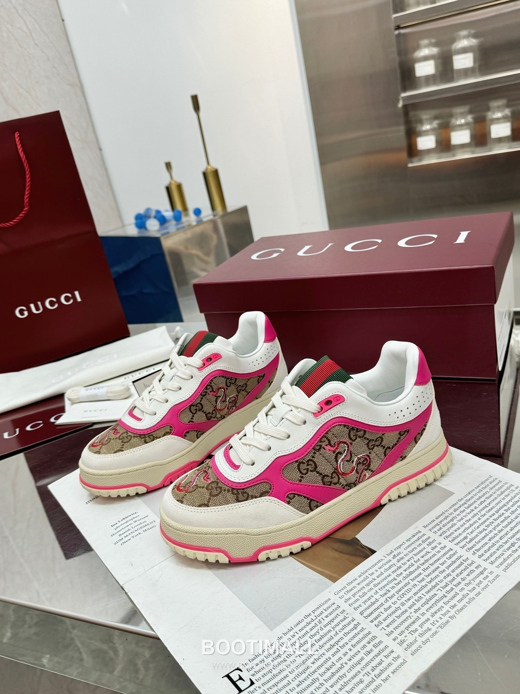 Gucci Double G Calfskin Leather High Low Sneakers with Distressed Cutout Panel TPU Sole Detail 구찌 더블G 카프스킨 레더 하이로우 스니커즈 디스트레스드 컷아웃 패널 TPU 솔 디테일 3cm 8