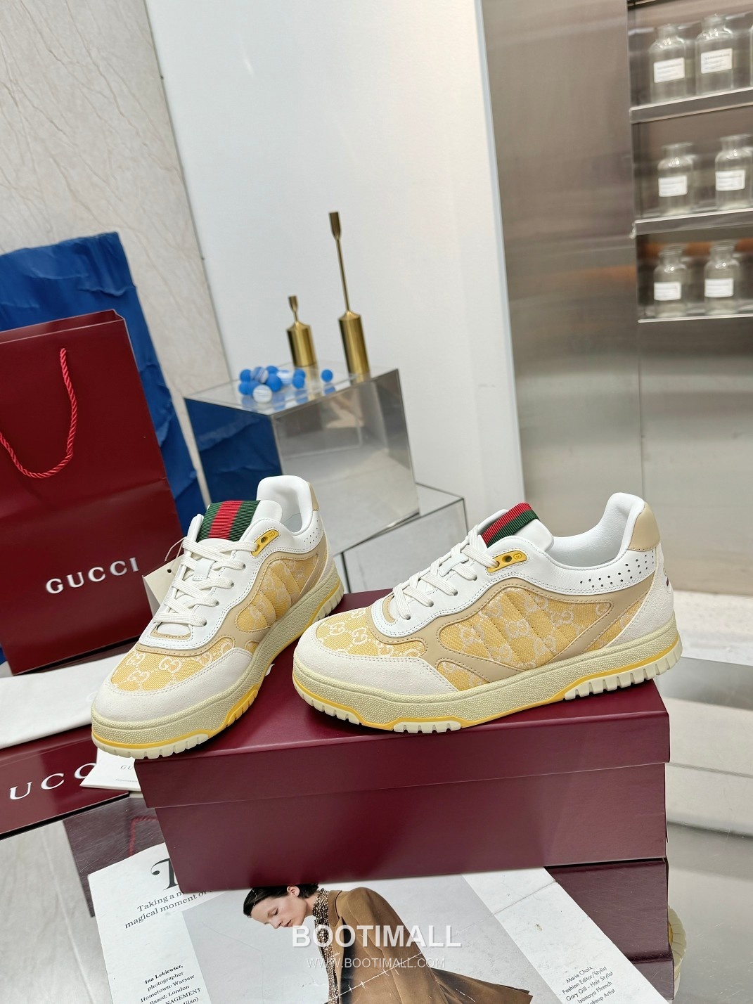 Gucci Double G Calfskin Leather High Low Sneakers with Distressed Cutout Panel TPU Sole Detail 구찌 더블G 카프스킨 레더 하이로우 스니커즈 디스트레스드 컷아웃 패널 TPU 솔 디테일 3cm 7