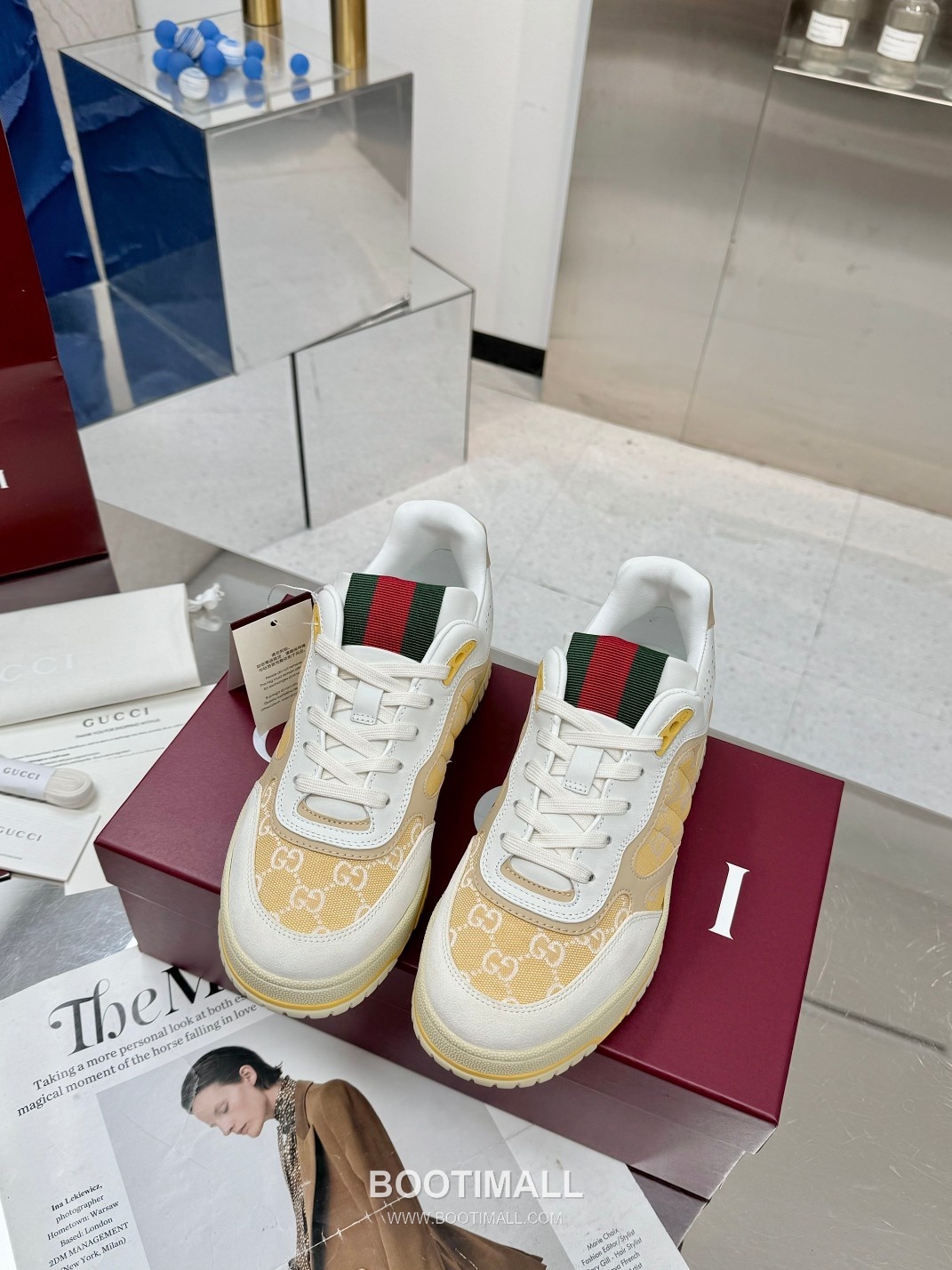 Gucci Double G Calfskin Leather High Low Sneakers with Distressed Cutout Panel TPU Sole Detail 구찌 더블G 카프스킨 레더 하이로우 스니커즈 디스트레스드 컷아웃 패널 TPU 솔 디테일 3cm 9