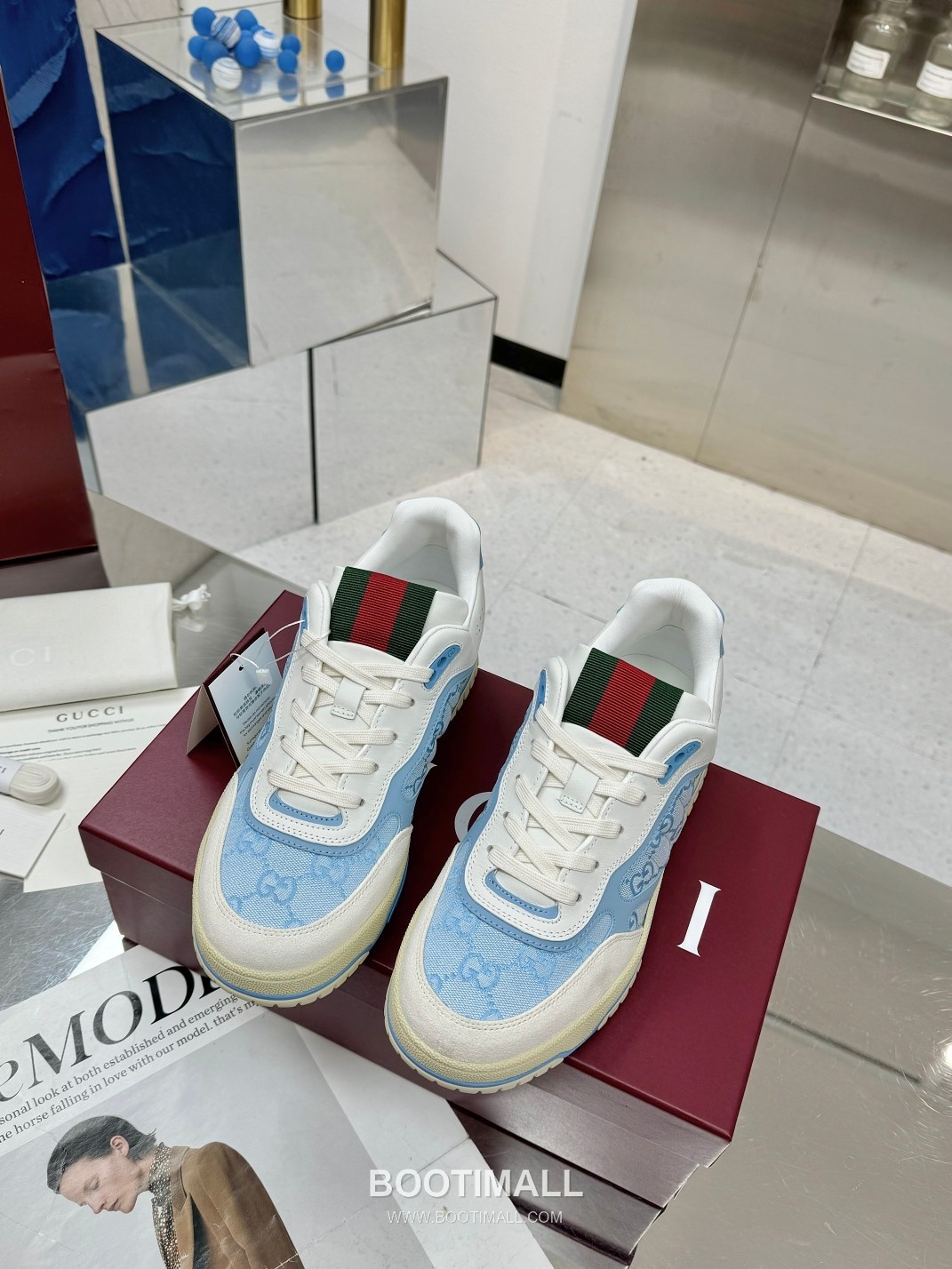 Gucci Double G Calfskin Leather High Low Sneakers with Distressed Cutout Panel TPU Sole Detail 구찌 더블G 카프스킨 레더 하이로우 스니커즈 디스트레스드 컷아웃 패널 TPU 솔 디테일 3cm 3