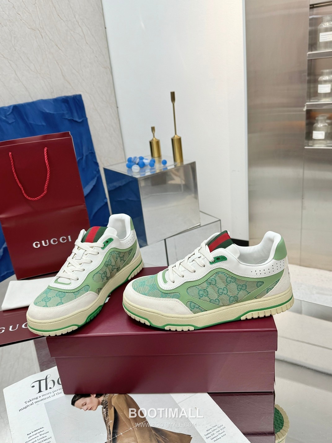 Gucci Double G Calfskin Leather High Low Sneakers with Distressed Cutout Panel TPU Sole Detail 구찌 더블G 카프스킨 레더 하이로우 스니커즈 디스트레스드 컷아웃 패널 TPU 솔 디테일 3cm 4
