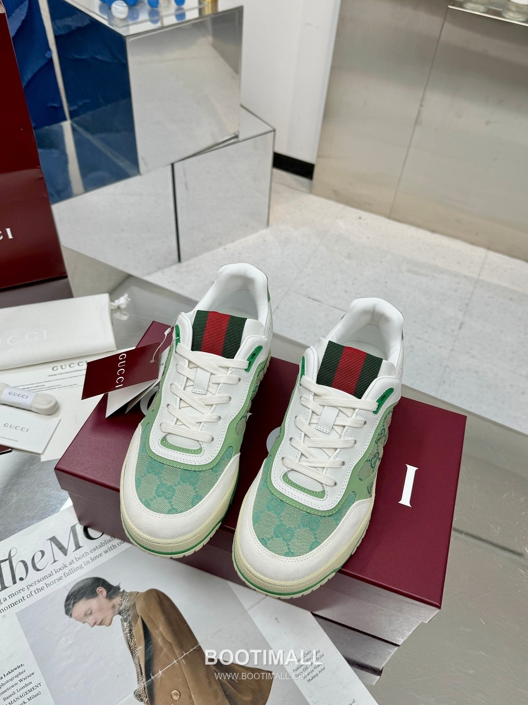 Gucci Double G Calfskin Leather High Low Sneakers with Distressed Cutout Panel TPU Sole Detail 구찌 더블G 카프스킨 레더 하이로우 스니커즈 디스트레스드 컷아웃 패널 TPU 솔 디테일 3cm 6