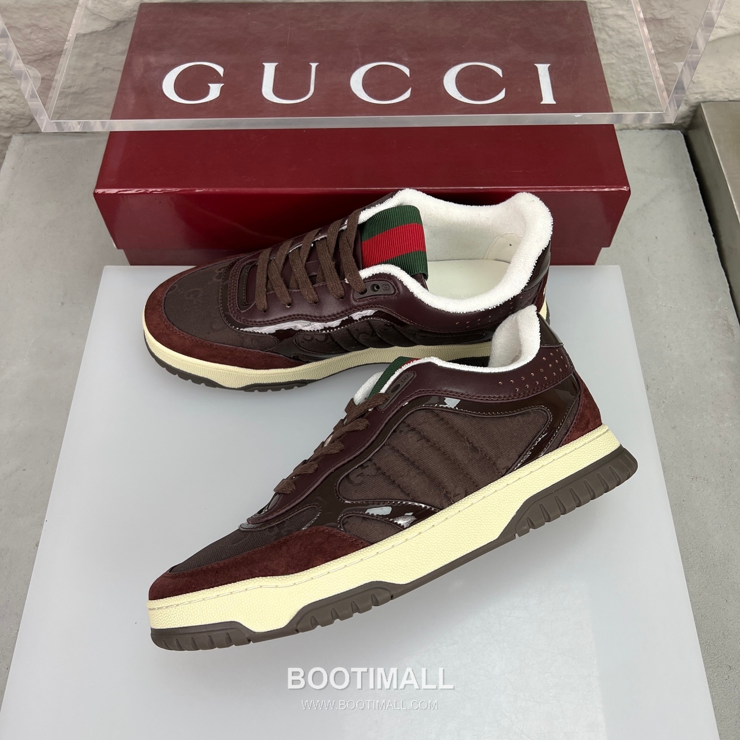 Gucci Double G Calfskin Leather High Low Sneakers with Distressed Cutout Panel TPU Sole Detail 구찌 더블G 카프스킨 레더 하이로우 스니커즈 디스트레스드 컷아웃 패널 TPU 솔 디테일 3cm 4
