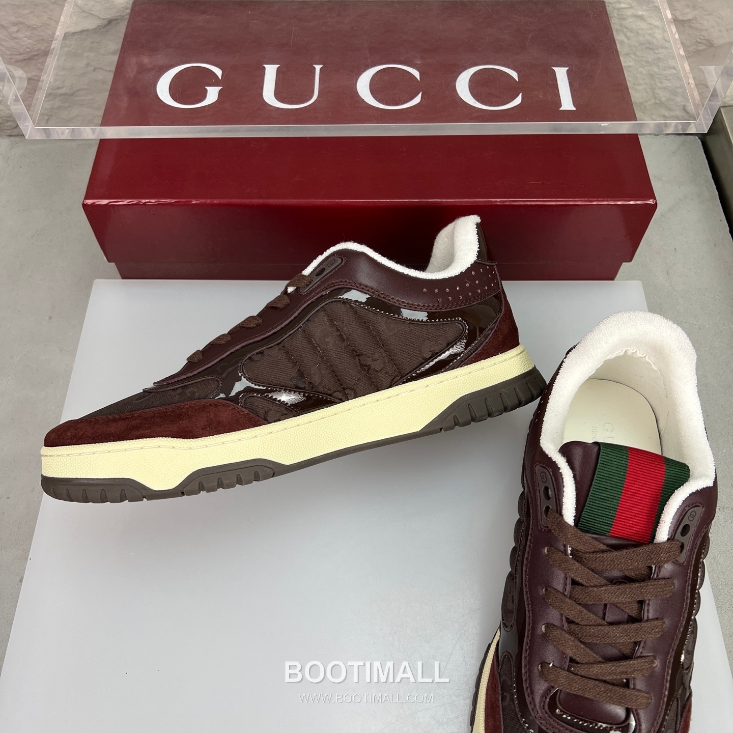 Gucci Double G Calfskin Leather High Low Sneakers with Distressed Cutout Panel TPU Sole Detail 구찌 더블G 카프스킨 레더 하이로우 스니커즈 디스트레스드 컷아웃 패널 TPU 솔 디테일 3cm 5