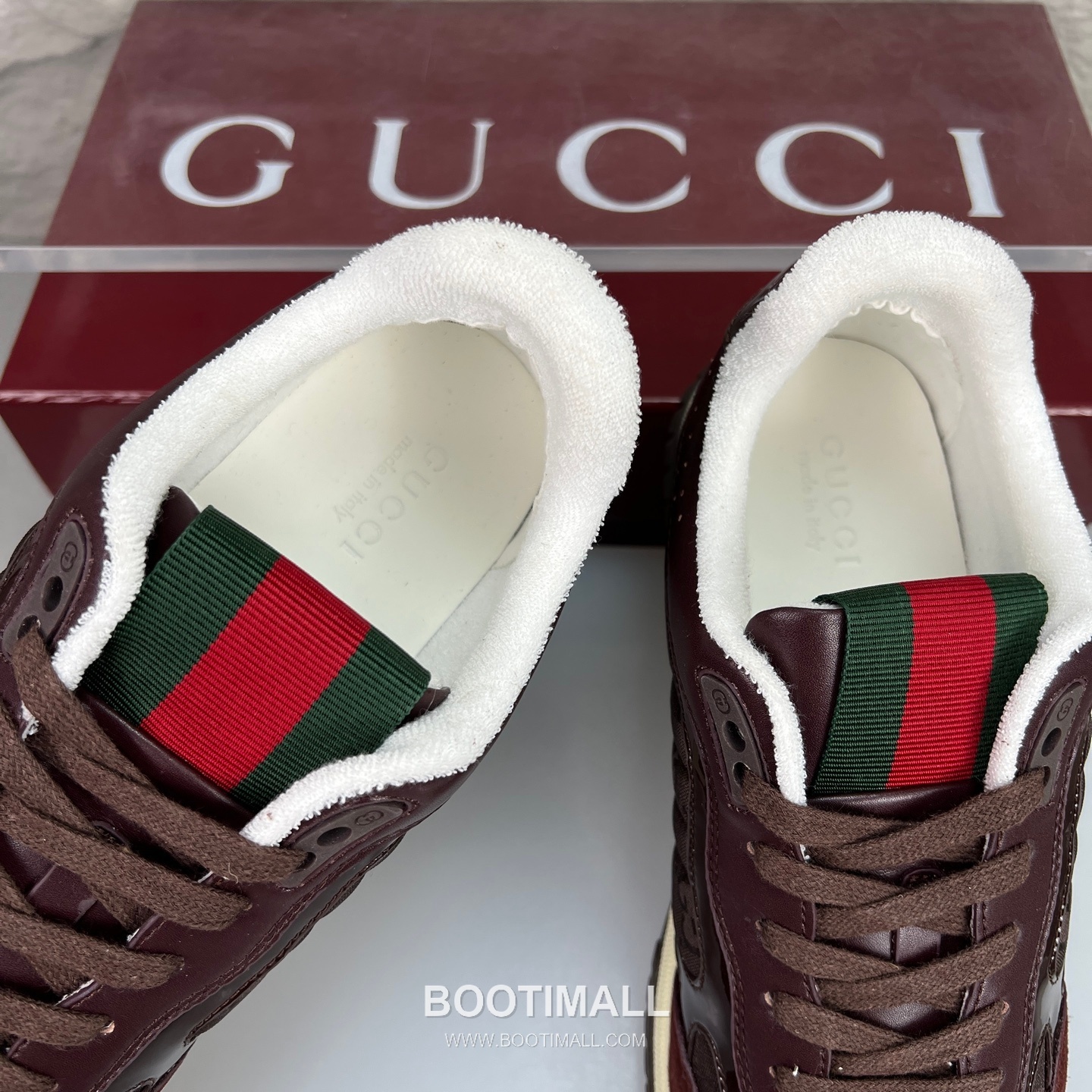 Gucci Double G Calfskin Leather High Low Sneakers with Distressed Cutout Panel TPU Sole Detail 구찌 더블G 카프스킨 레더 하이로우 스니커즈 디스트레스드 컷아웃 패널 TPU 솔 디테일 3cm 7