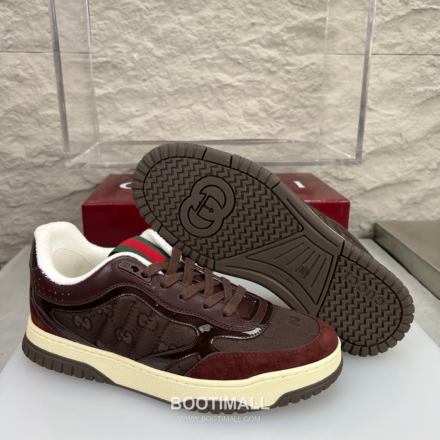 Gucci Double G Calfskin Leather High Low Sneakers with Distressed Cutout Panel TPU Sole Detail 구찌 더블G 카프스킨 레더 하이로우 스니커즈 디스트레스드 컷아웃 패널 TPU 솔 디테일 3cm 9