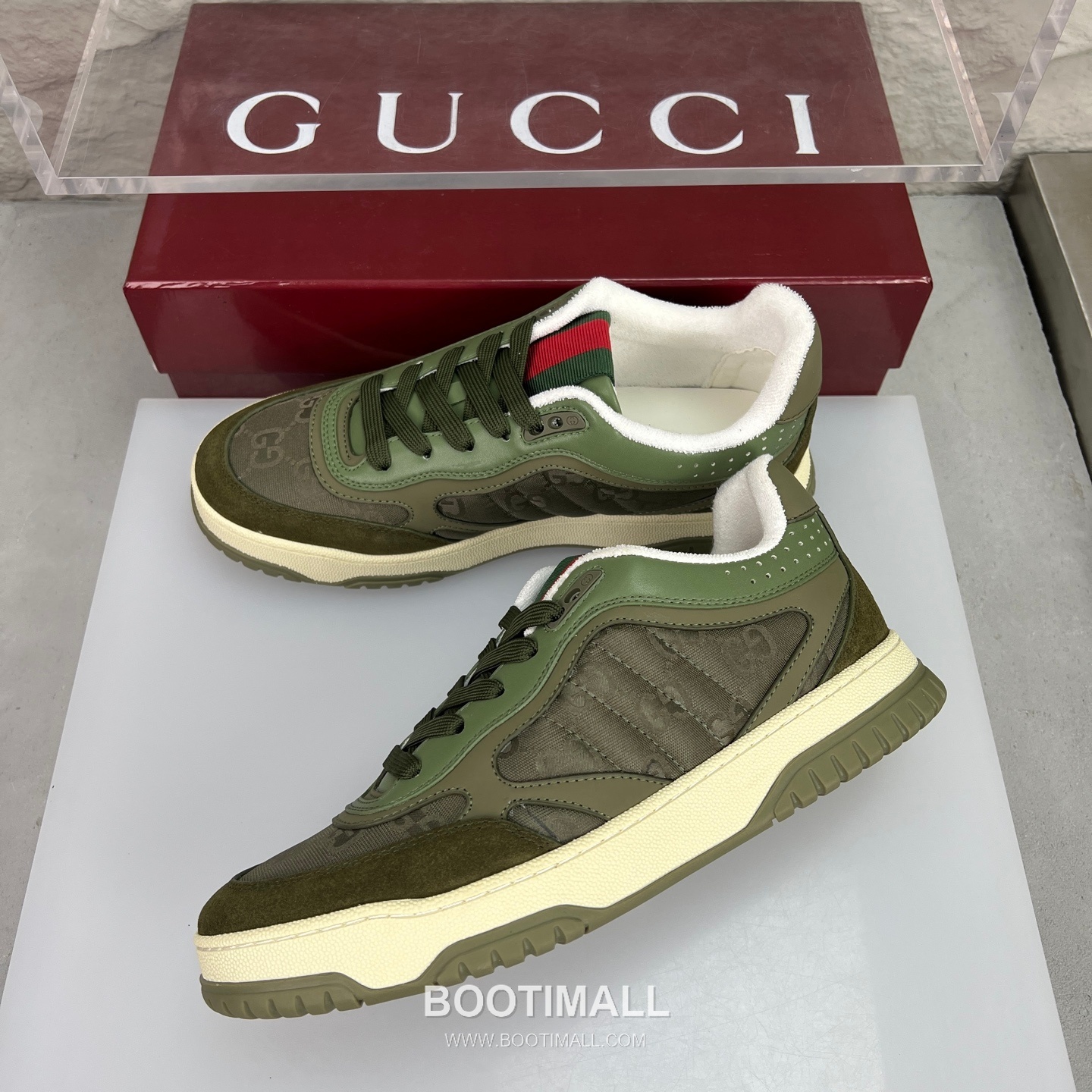 Gucci Double G Calfskin Leather High Low Sneakers with Distressed Cutout Panel TPU Sole Detail 구찌 더블G 카프스킨 레더 하이로우 스니커즈 디스트레스드 컷아웃 패널 TPU 솔 디테일 3cm 4