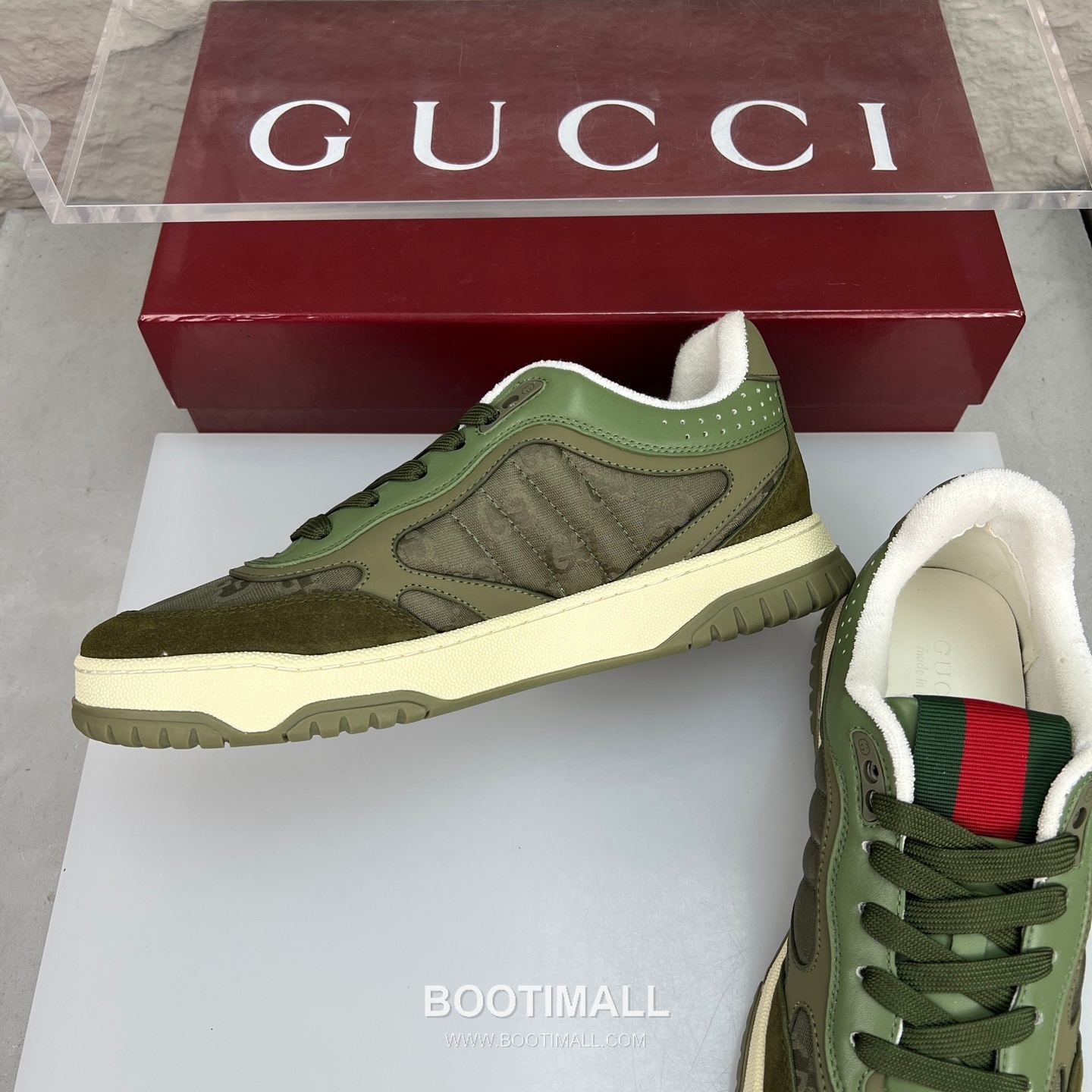 Gucci Double G Calfskin Leather High Low Sneakers with Distressed Cutout Panel TPU Sole Detail 구찌 더블G 카프스킨 레더 하이로우 스니커즈 디스트레스드 컷아웃 패널 TPU 솔 디테일 3cm 5