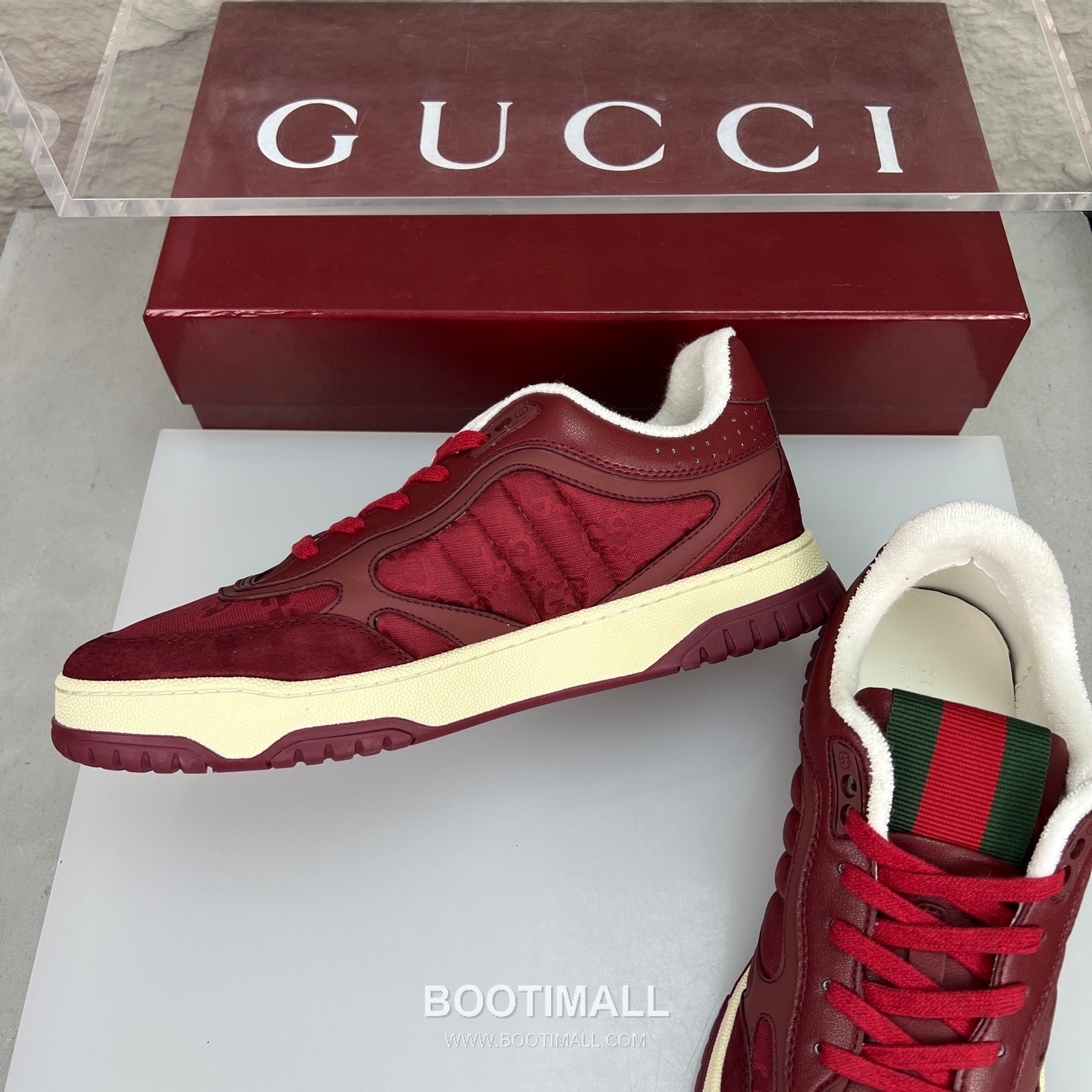 Gucci Double G Calfskin Leather High Low Sneakers with Distressed Cutout Panel TPU Sole Detail 구찌 더블G 카프스킨 레더 하이로우 스니커즈 디스트레스드 컷아웃 패널 TPU 솔 디테일 3cm 5