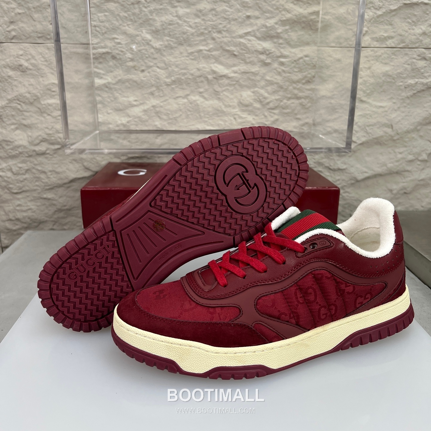 Gucci Double G Calfskin Leather High Low Sneakers with Distressed Cutout Panel TPU Sole Detail 구찌 더블G 카프스킨 레더 하이로우 스니커즈 디스트레스드 컷아웃 패널 TPU 솔 디테일 3cm 9