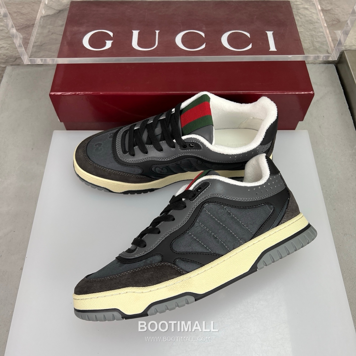 Gucci Double G Calfskin Leather High Low Sneakers with Distressed Cutout Panel TPU Sole Detail 구찌 더블G 카프스킨 레더 하이로우 스니커즈 디스트레스드 컷아웃 패널 TPU 솔 디테일 3cm 4