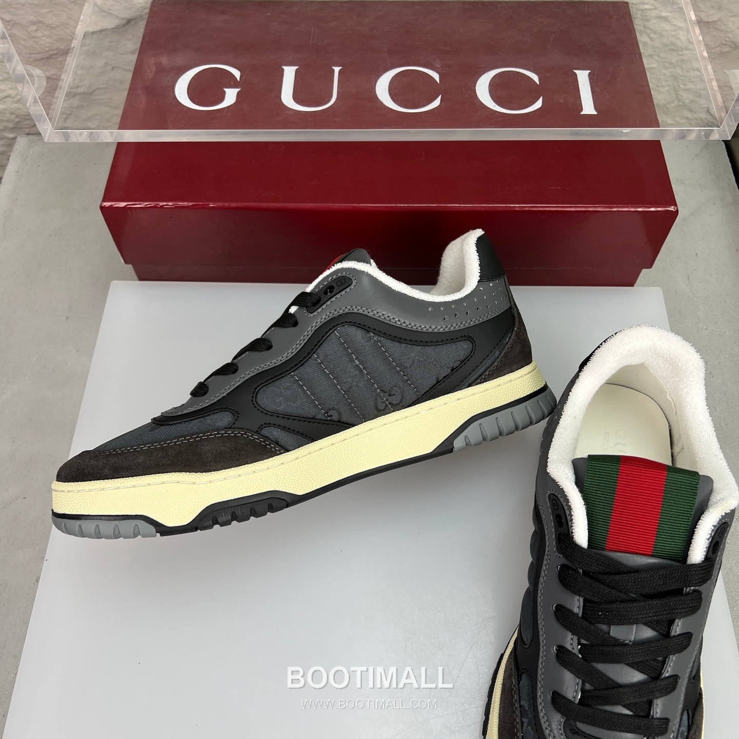 Gucci Double G Calfskin Leather High Low Sneakers with Distressed Cutout Panel TPU Sole Detail 구찌 더블G 카프스킨 레더 하이로우 스니커즈 디스트레스드 컷아웃 패널 TPU 솔 디테일 3cm 5