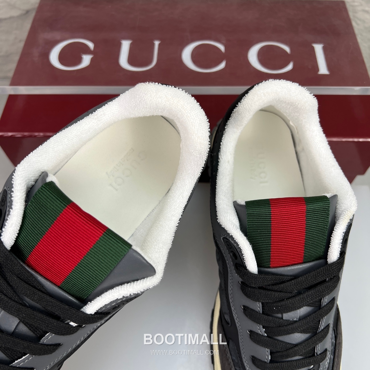 Gucci Double G Calfskin Leather High Low Sneakers with Distressed Cutout Panel TPU Sole Detail 구찌 더블G 카프스킨 레더 하이로우 스니커즈 디스트레스드 컷아웃 패널 TPU 솔 디테일 3cm 7