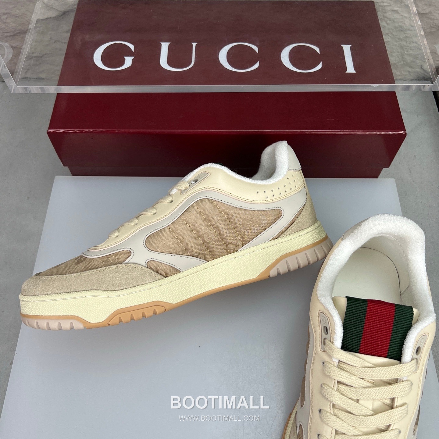 Gucci Double G Calfskin Leather High Low Sneakers with Distressed Cutout Panel TPU Sole Detail 구찌 더블G 카프스킨 레더 하이로우 스니커즈 디스트레스드 컷아웃 패널 TPU 솔 디테일 3cm 5