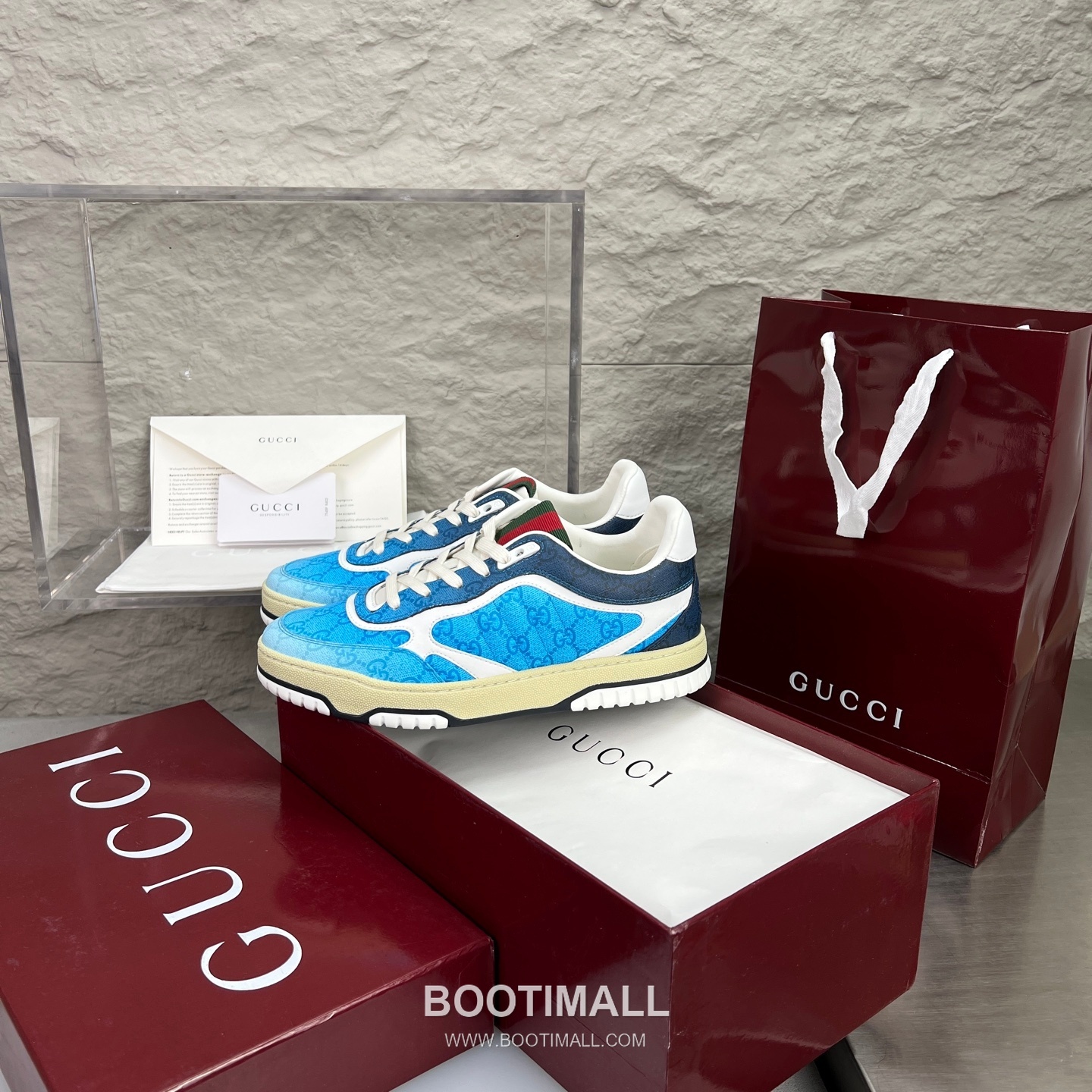 Gucci Double G Calfskin Leather High Low Sneakers with Distressed Cutout Panel TPU Sole Detail 구찌 더블G 카프스킨 레더 하이로우 스니커즈 디스트레스드 컷아웃 패널 TPU 솔 디테일 3cm 2