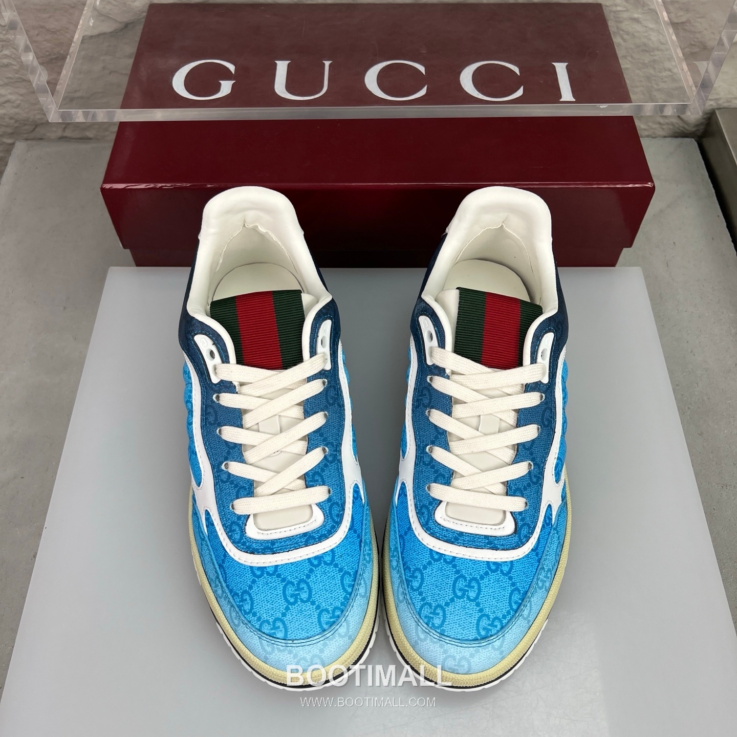 Gucci Double G Calfskin Leather High Low Sneakers with Distressed Cutout Panel TPU Sole Detail 구찌 더블G 카프스킨 레더 하이로우 스니커즈 디스트레스드 컷아웃 패널 TPU 솔 디테일 3cm 3