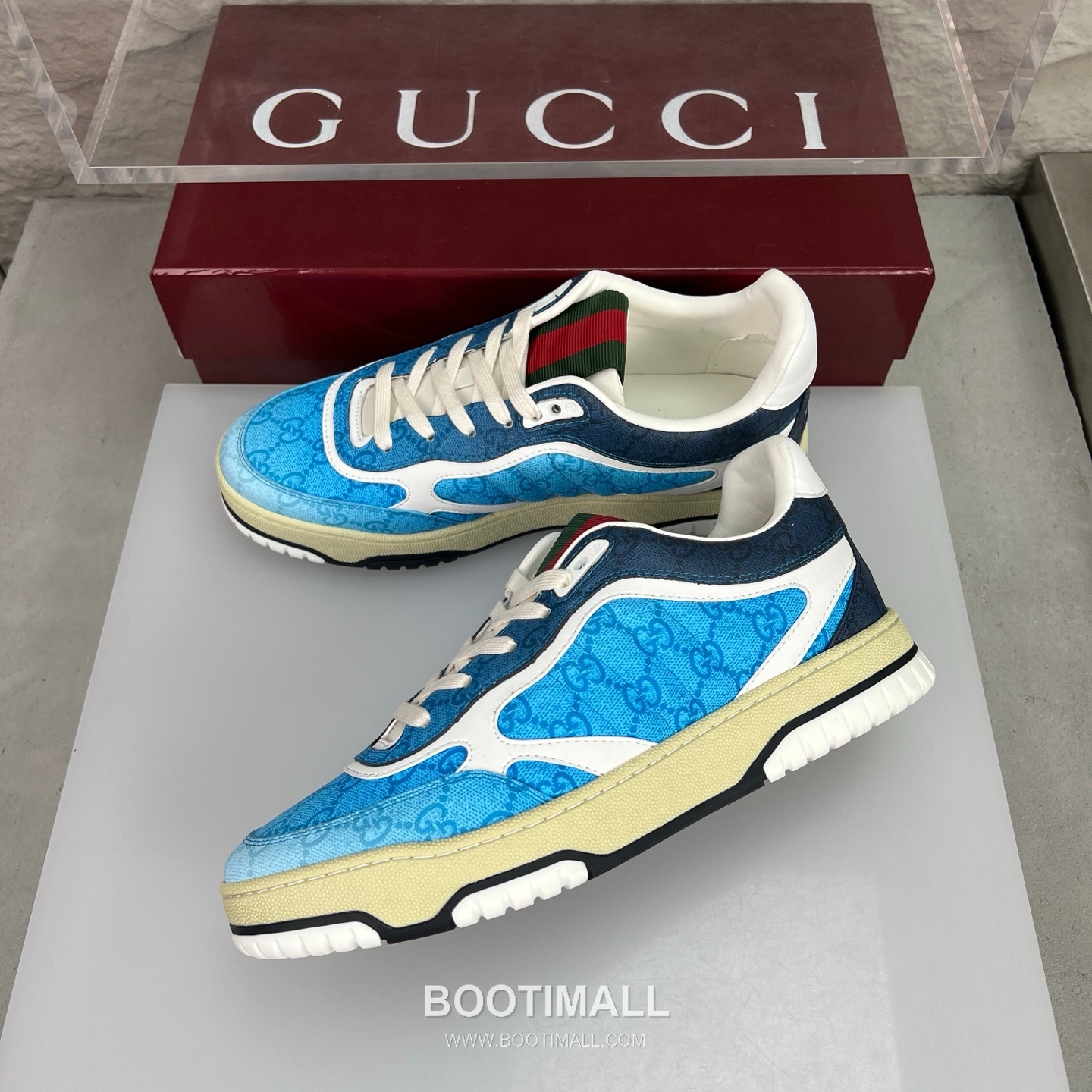 Gucci Double G Calfskin Leather High Low Sneakers with Distressed Cutout Panel TPU Sole Detail 구찌 더블G 카프스킨 레더 하이로우 스니커즈 디스트레스드 컷아웃 패널 TPU 솔 디테일 3cm 4