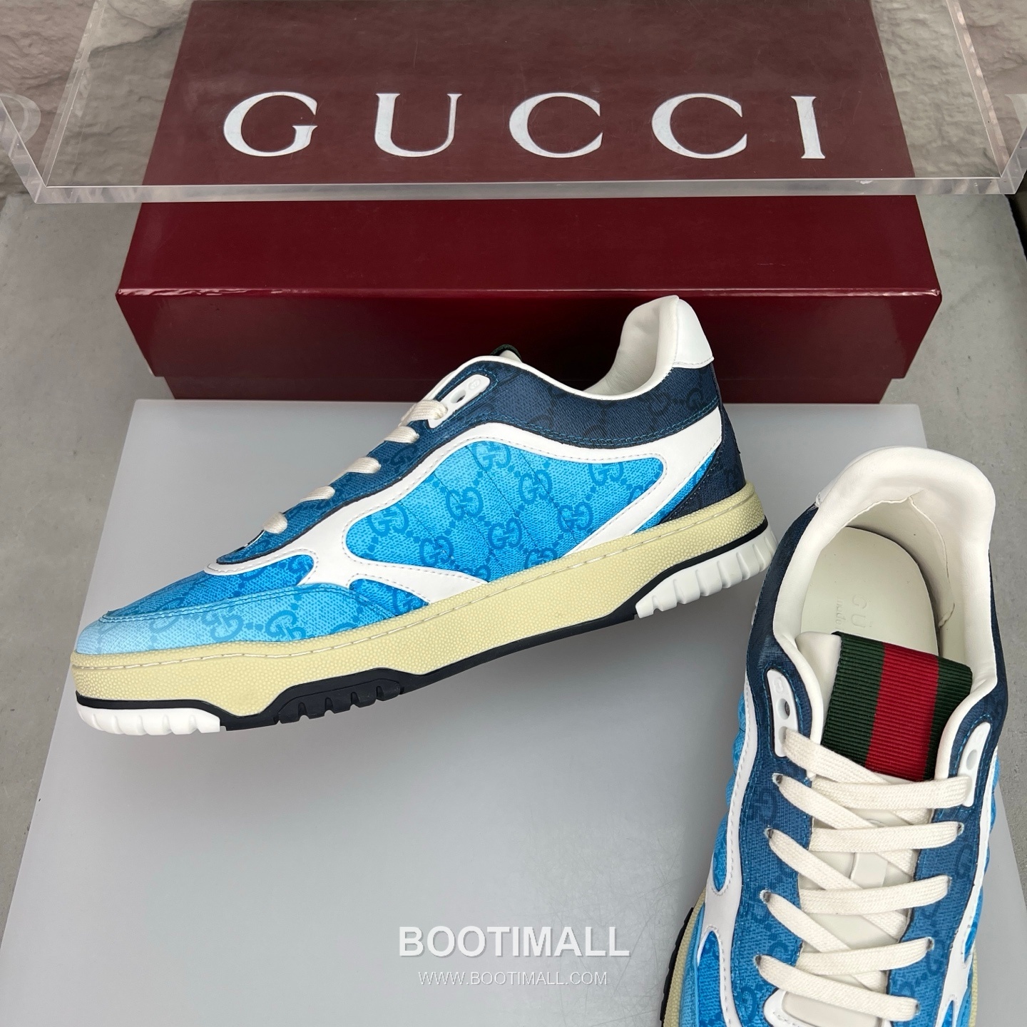 Gucci Double G Calfskin Leather High Low Sneakers with Distressed Cutout Panel TPU Sole Detail 구찌 더블G 카프스킨 레더 하이로우 스니커즈 디스트레스드 컷아웃 패널 TPU 솔 디테일 3cm 5
