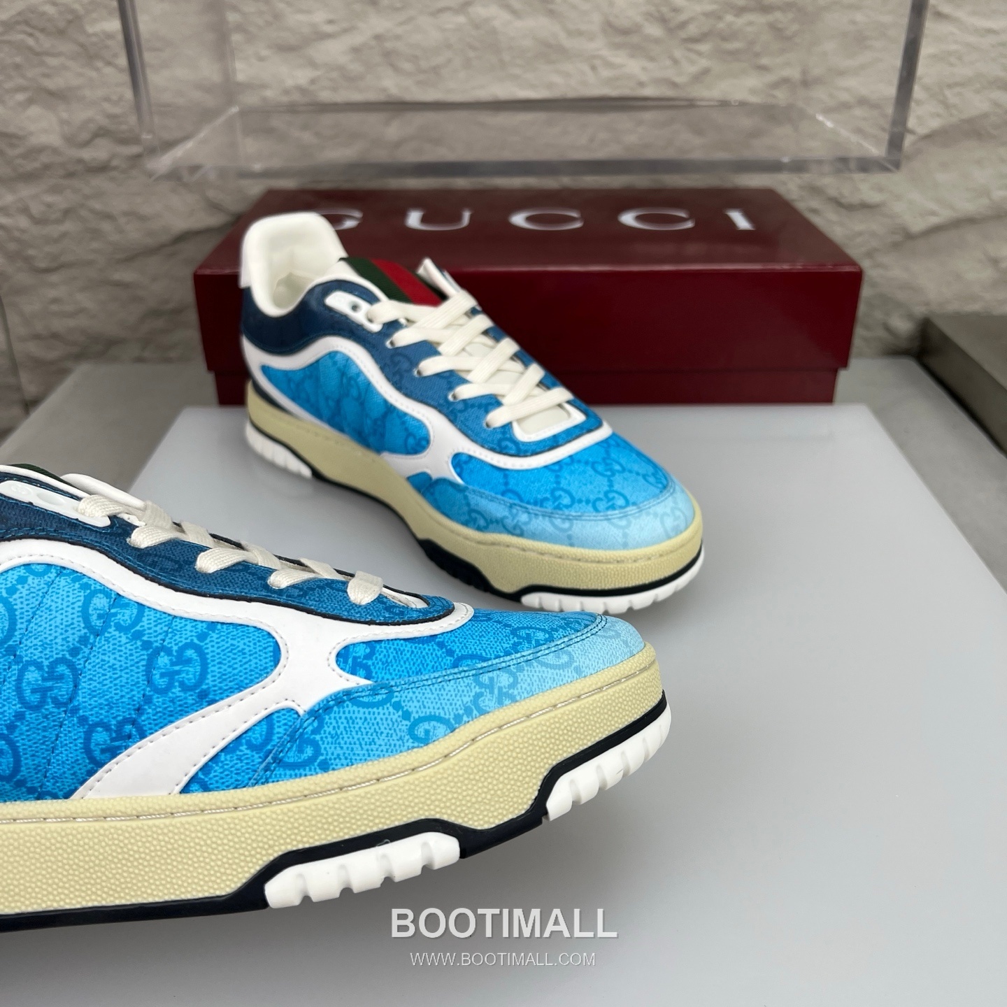 Gucci Double G Calfskin Leather High Low Sneakers with Distressed Cutout Panel TPU Sole Detail 구찌 더블G 카프스킨 레더 하이로우 스니커즈 디스트레스드 컷아웃 패널 TPU 솔 디테일 3cm 6