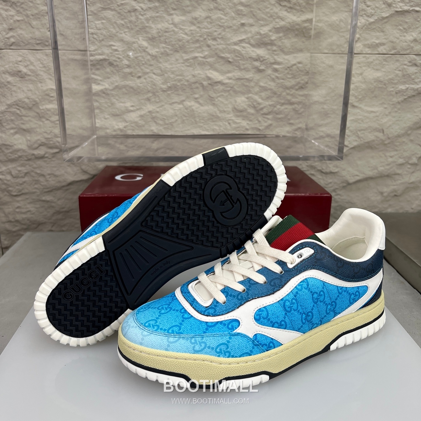 Gucci Double G Calfskin Leather High Low Sneakers with Distressed Cutout Panel TPU Sole Detail 구찌 더블G 카프스킨 레더 하이로우 스니커즈 디스트레스드 컷아웃 패널 TPU 솔 디테일 3cm 9