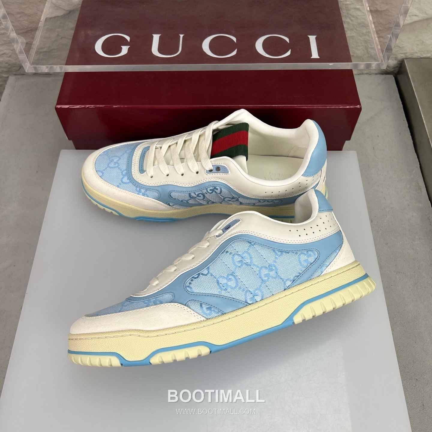 Gucci Double G Calfskin Leather High Low Sneakers with Distressed Cutout Panel TPU Sole Detail 구찌 더블G 카프스킨 레더 하이로우 스니커즈 디스트레스드 컷아웃 패널 TPU 솔 디테일 3cm 4