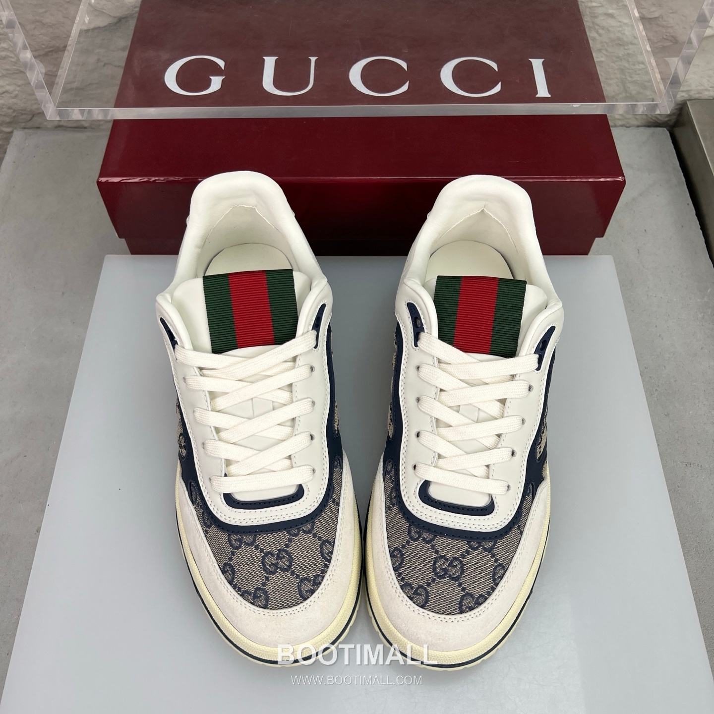 Gucci Double G Calfskin Leather High Low Sneakers with Distressed Cutout Panel TPU Sole Detail 구찌 더블G 카프스킨 레더 하이로우 스니커즈 디스트레스드 컷아웃 패널 TPU 솔 디테일 3cm 3