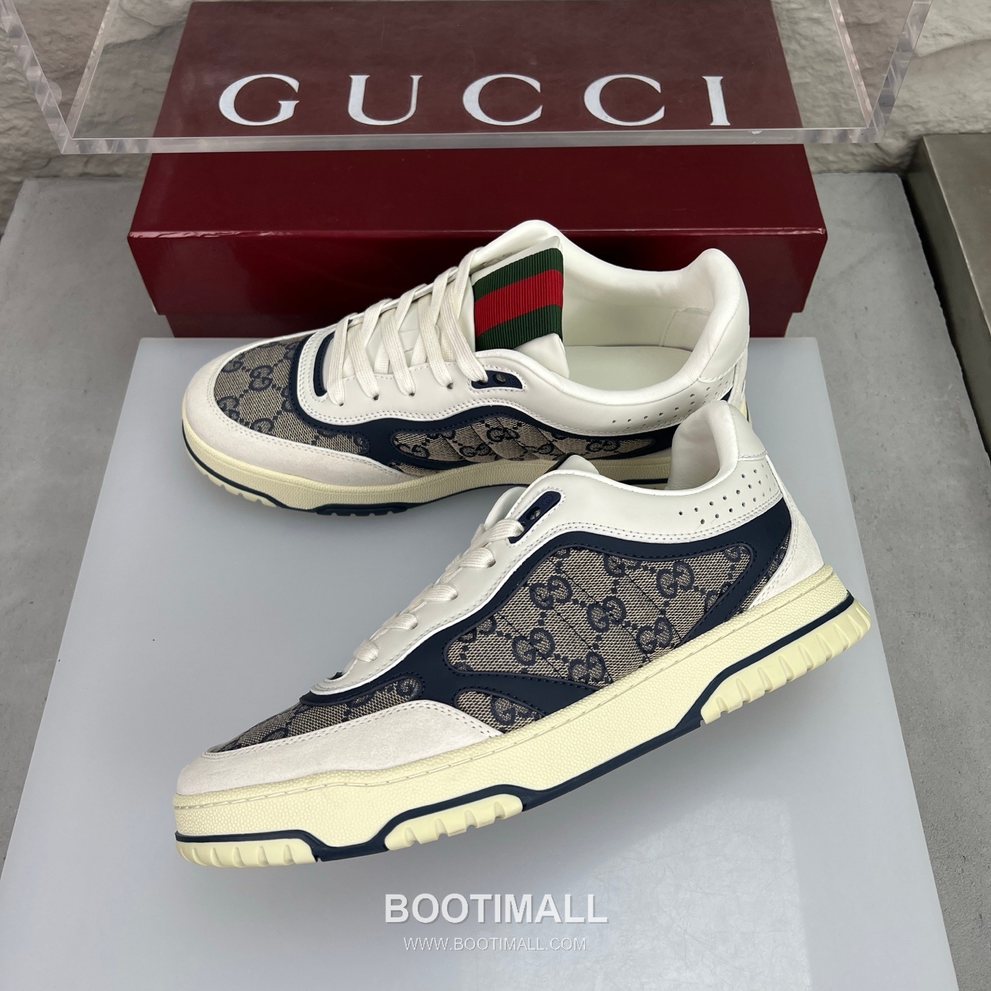 Gucci Double G Calfskin Leather High Low Sneakers with Distressed Cutout Panel TPU Sole Detail 구찌 더블G 카프스킨 레더 하이로우 스니커즈 디스트레스드 컷아웃 패널 TPU 솔 디테일 3cm 4