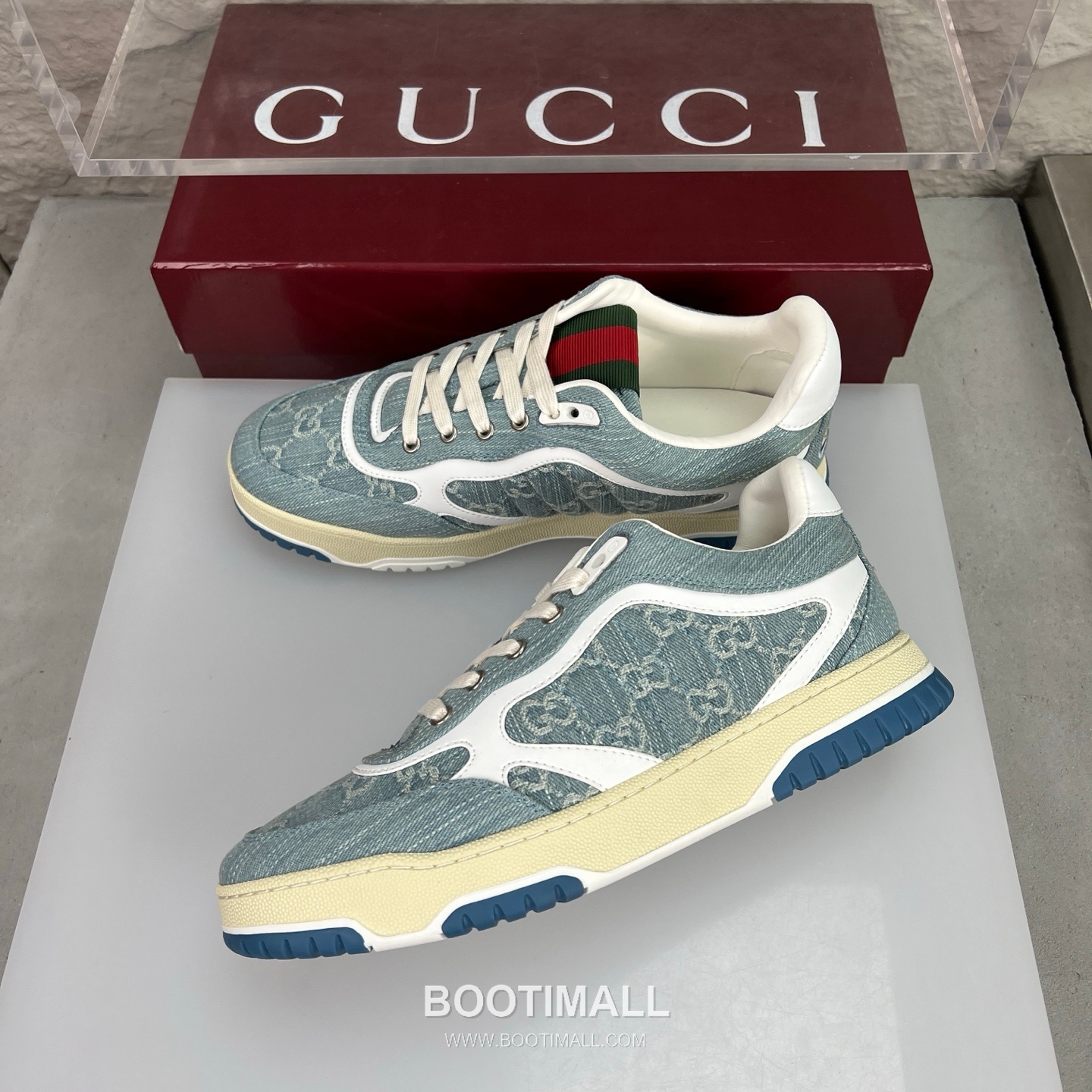 Gucci Double G Calfskin Leather High Low Sneakers with Distressed Cutout Panel TPU Sole Detail 구찌 더블G 카프스킨 레더 하이로우 스니커즈 디스트레스드 컷아웃 패널 TPU 솔 디테일 3cm 4