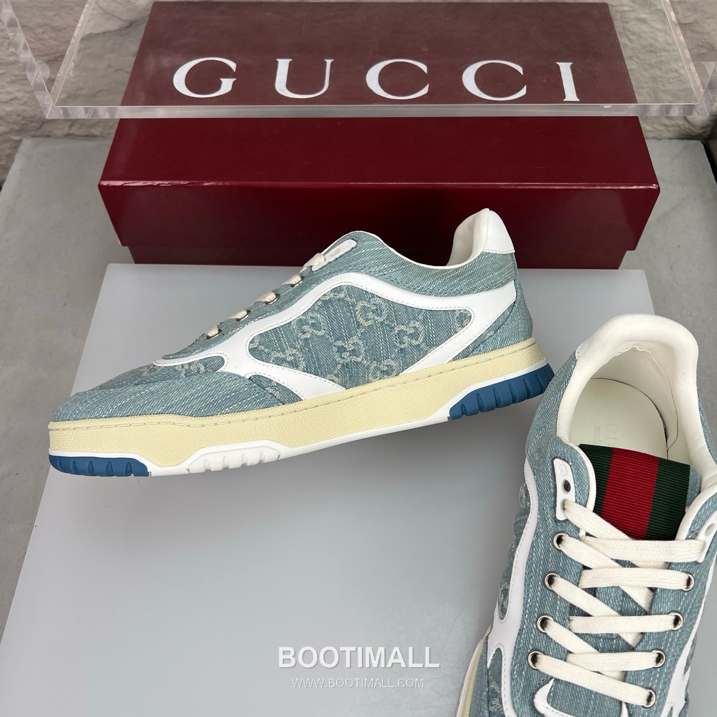 Gucci Double G Calfskin Leather High Low Sneakers with Distressed Cutout Panel TPU Sole Detail 구찌 더블G 카프스킨 레더 하이로우 스니커즈 디스트레스드 컷아웃 패널 TPU 솔 디테일 3cm 5