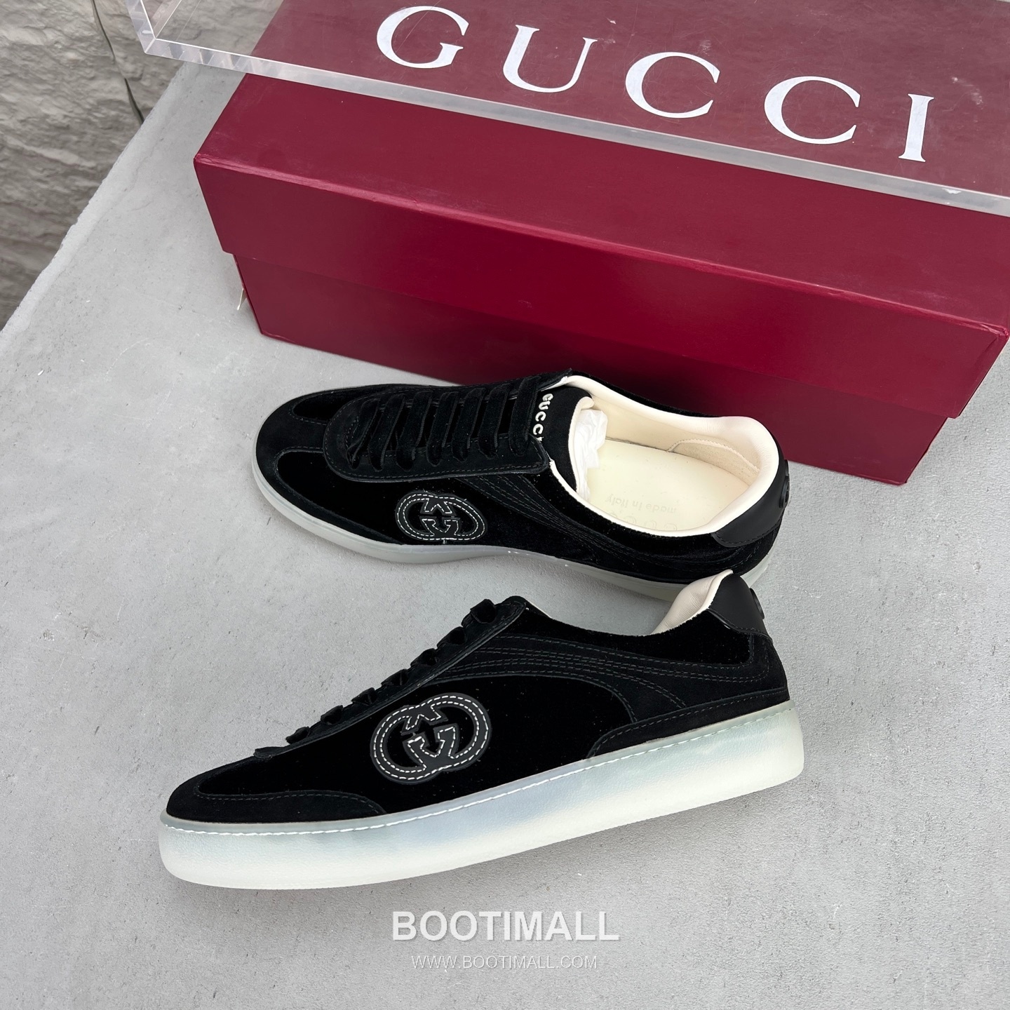 Gucci German Trainer Velvet Low Sneakers with Embossed Logo TPU Sole Detail 구찌 저먼 트레이너 벨벳 로우 스니커즈 엠보싱 로고 TPU 솔 디테일 3cm 4