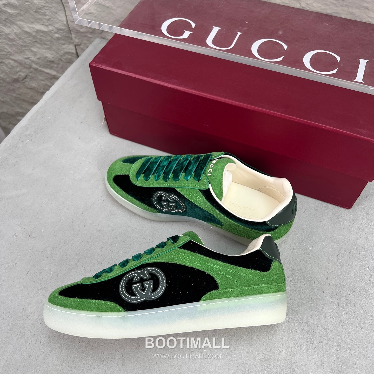 Gucci German Trainer Velvet Low Sneakers with Embossed Logo TPU Sole Detail 구찌 저먼 트레이너 벨벳 로우 스니커즈 엠보싱 로고 TPU 솔 디테일 3cm 4
